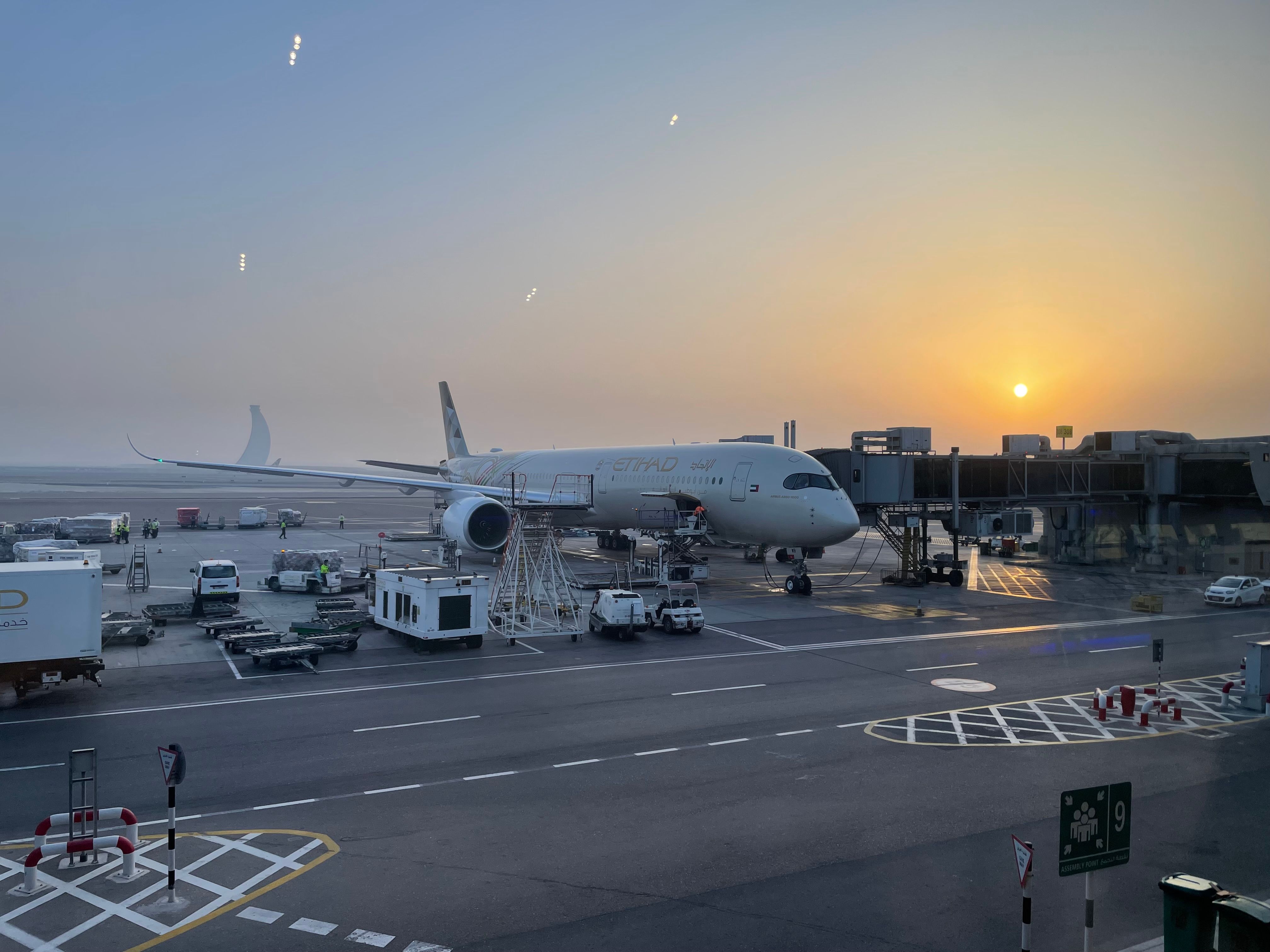 Etihad A350 inaugural