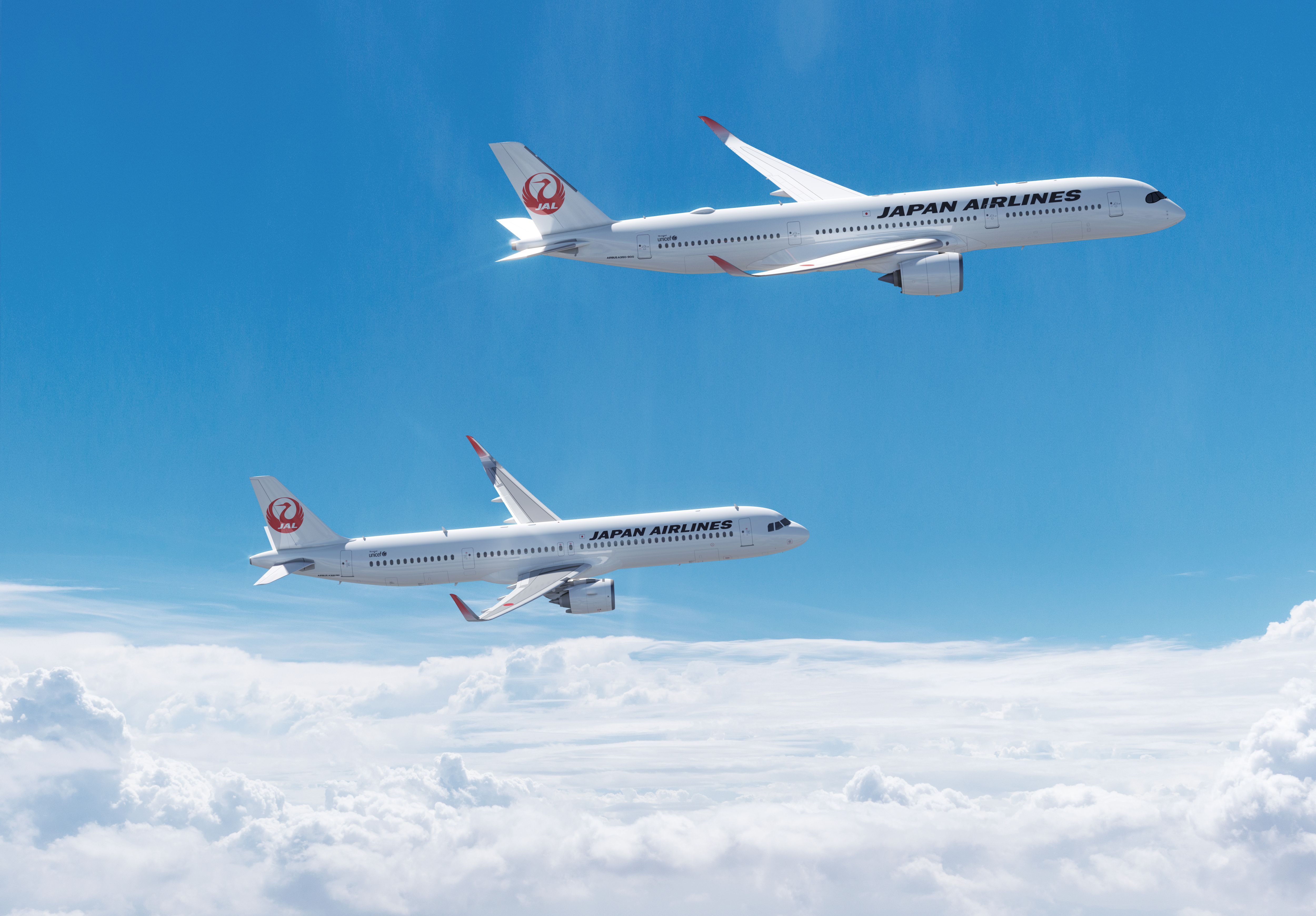 Japan Airlines Airbus A321neo and A350-900