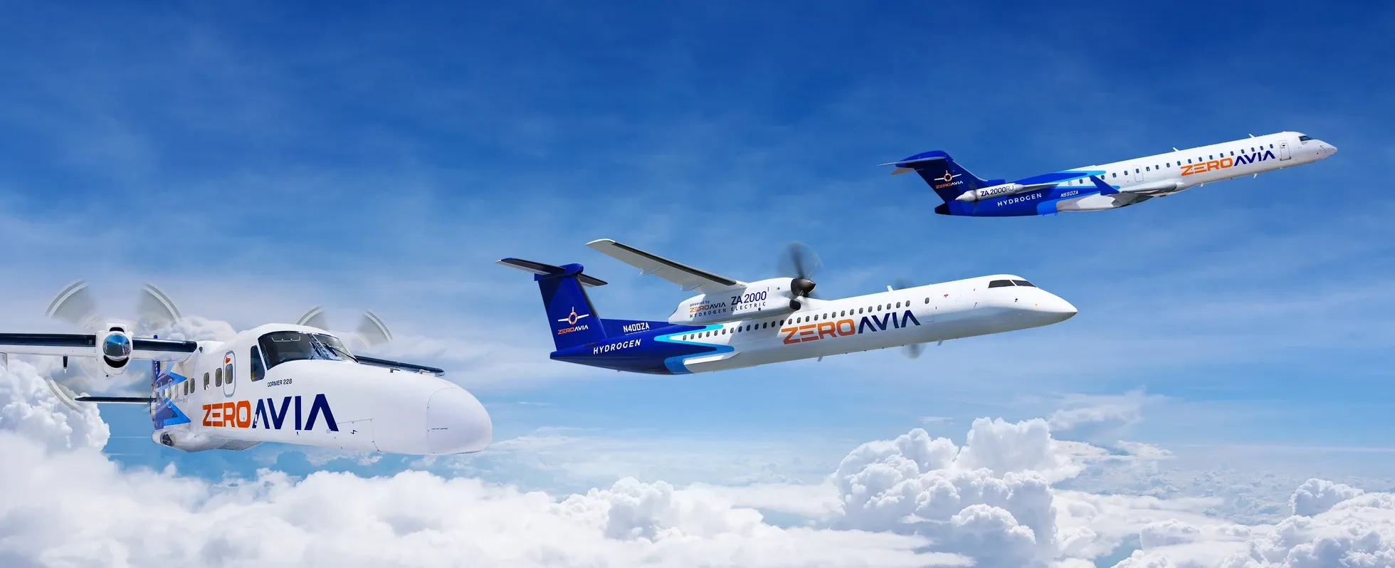 rendering zeroavia hydrogen-powered aircraft