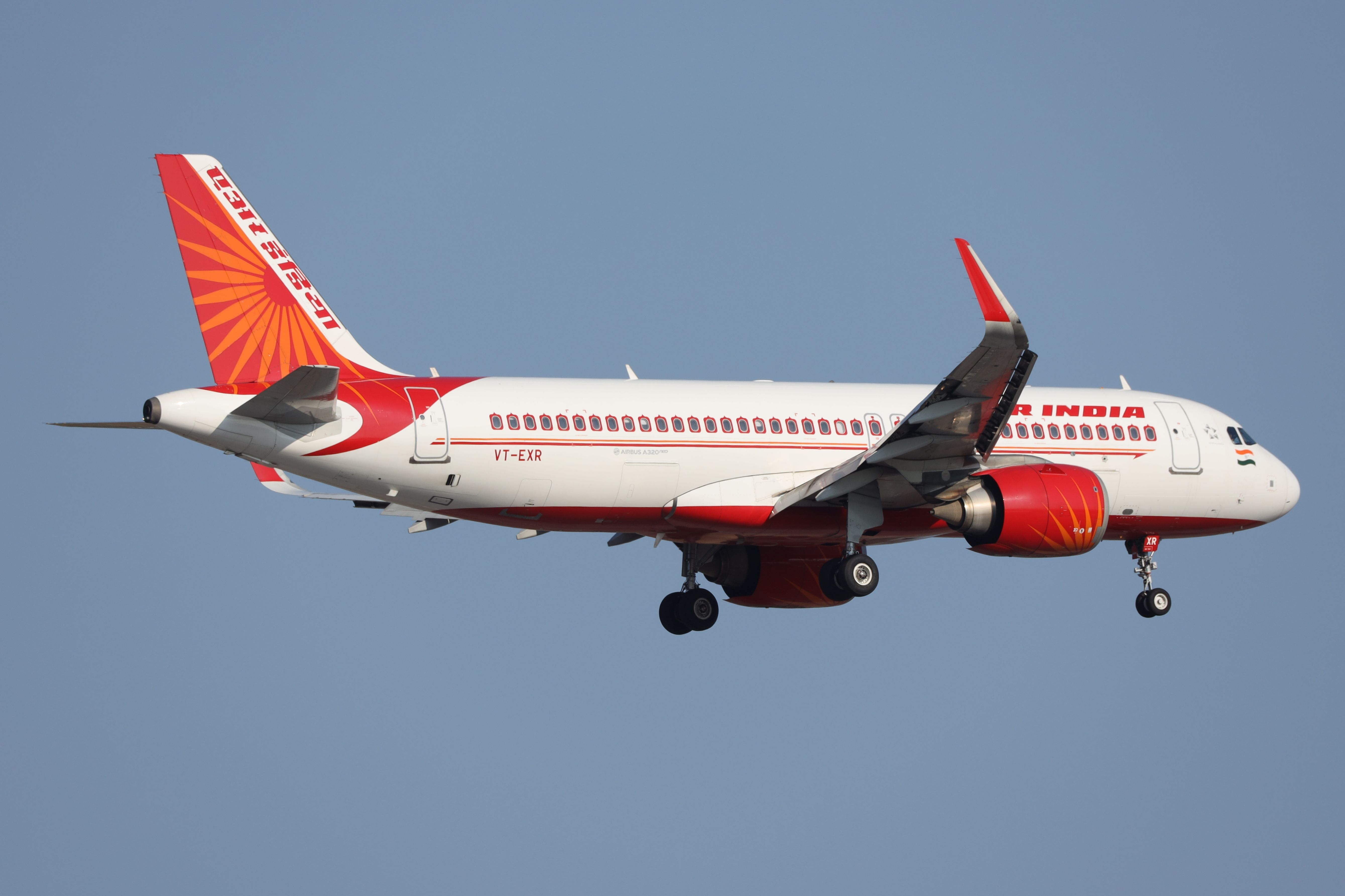 Air India Airbus A320neo landing at BKK shutterstock_2485718109