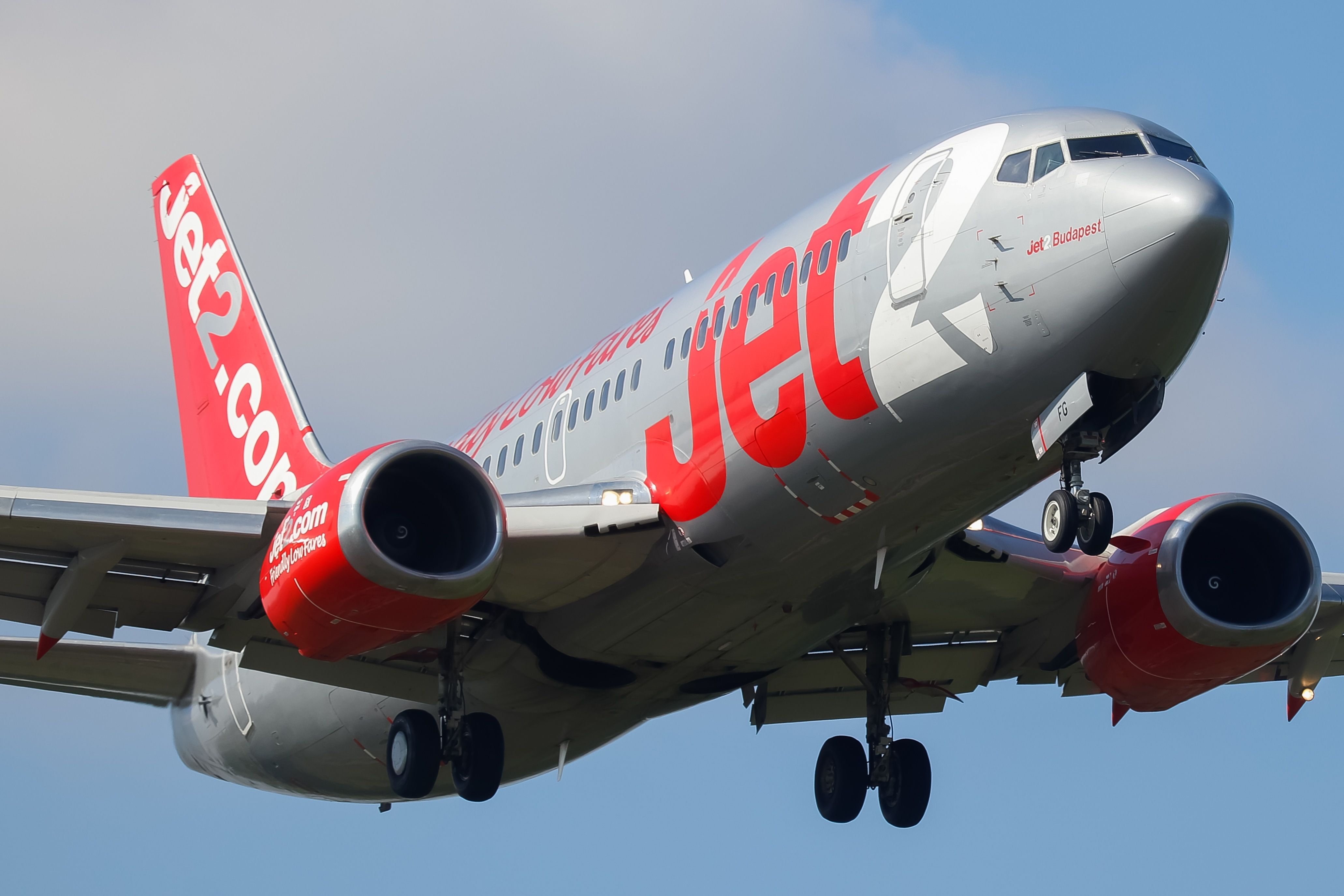 Jet2 Boeing 737 (G-GDFG) arriving from Prague, Czech Republic.