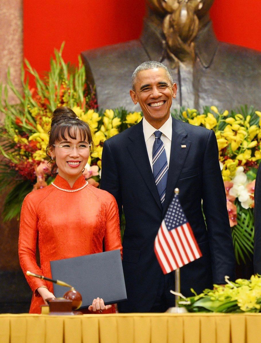 Current Vietjet Chairman of the board with Barack Obama
