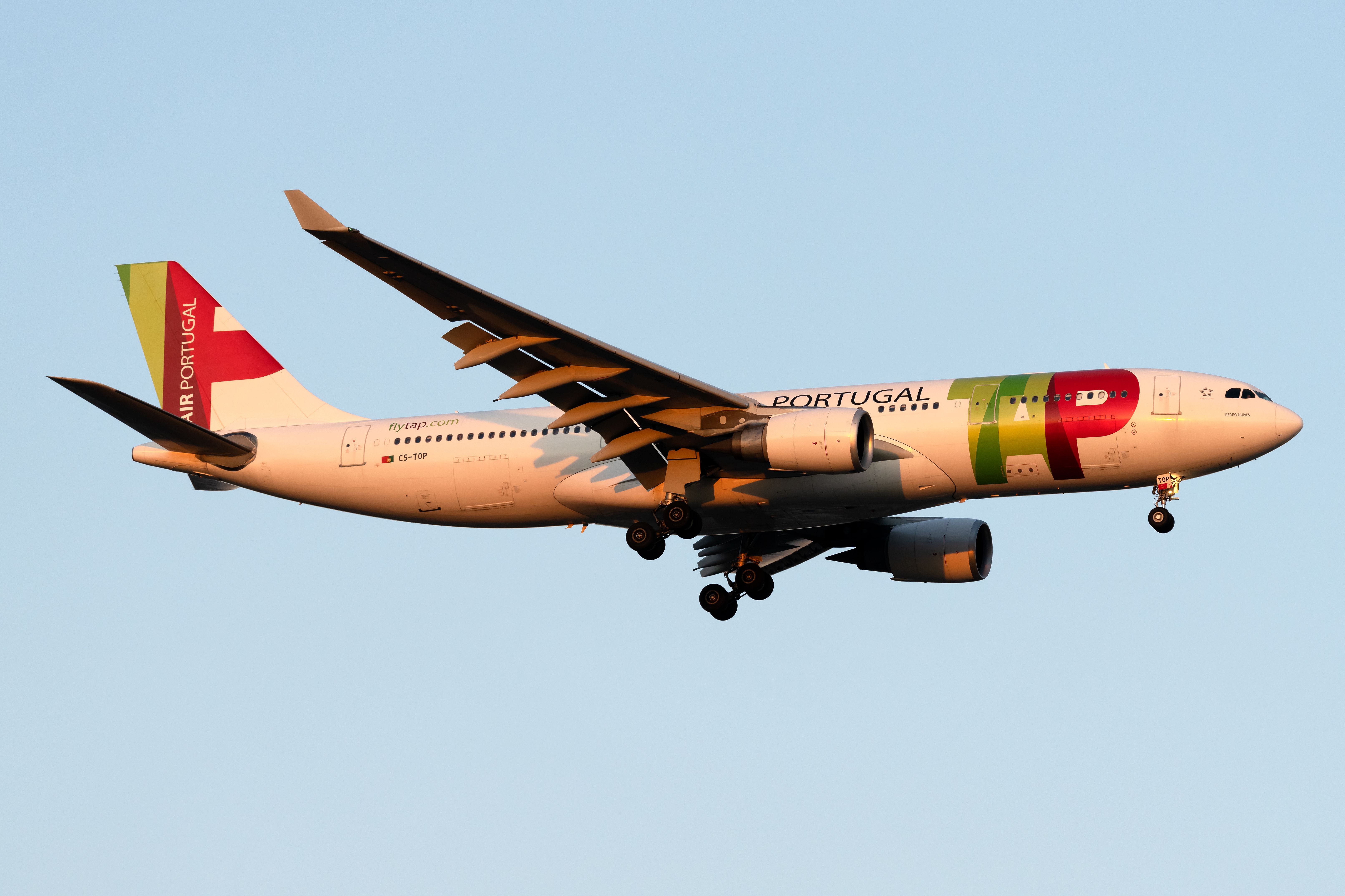 TAP Portugal A330-200 Pedro Nunes aircraft flying