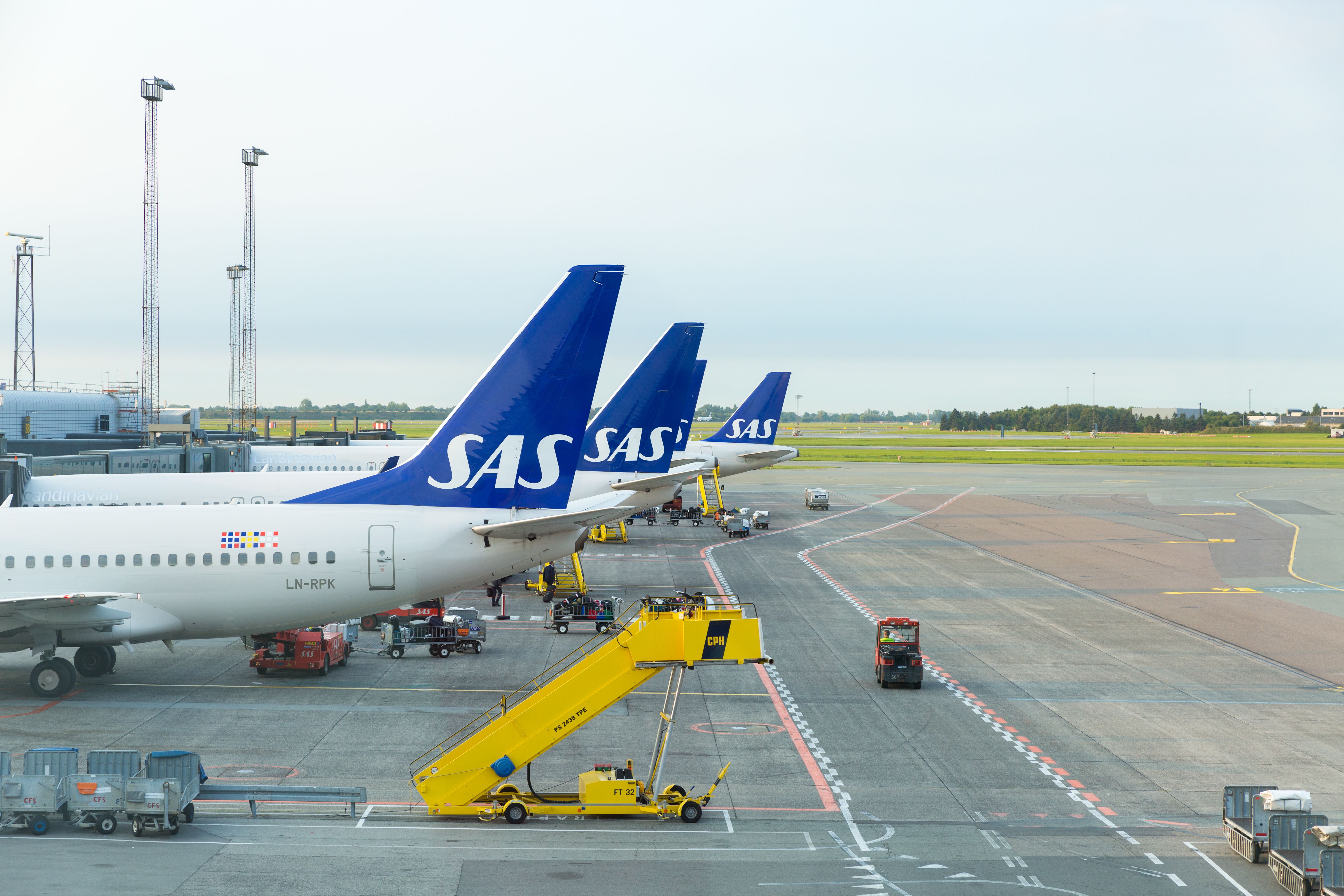 SAS planes at Copenhagen Airport (CPH)