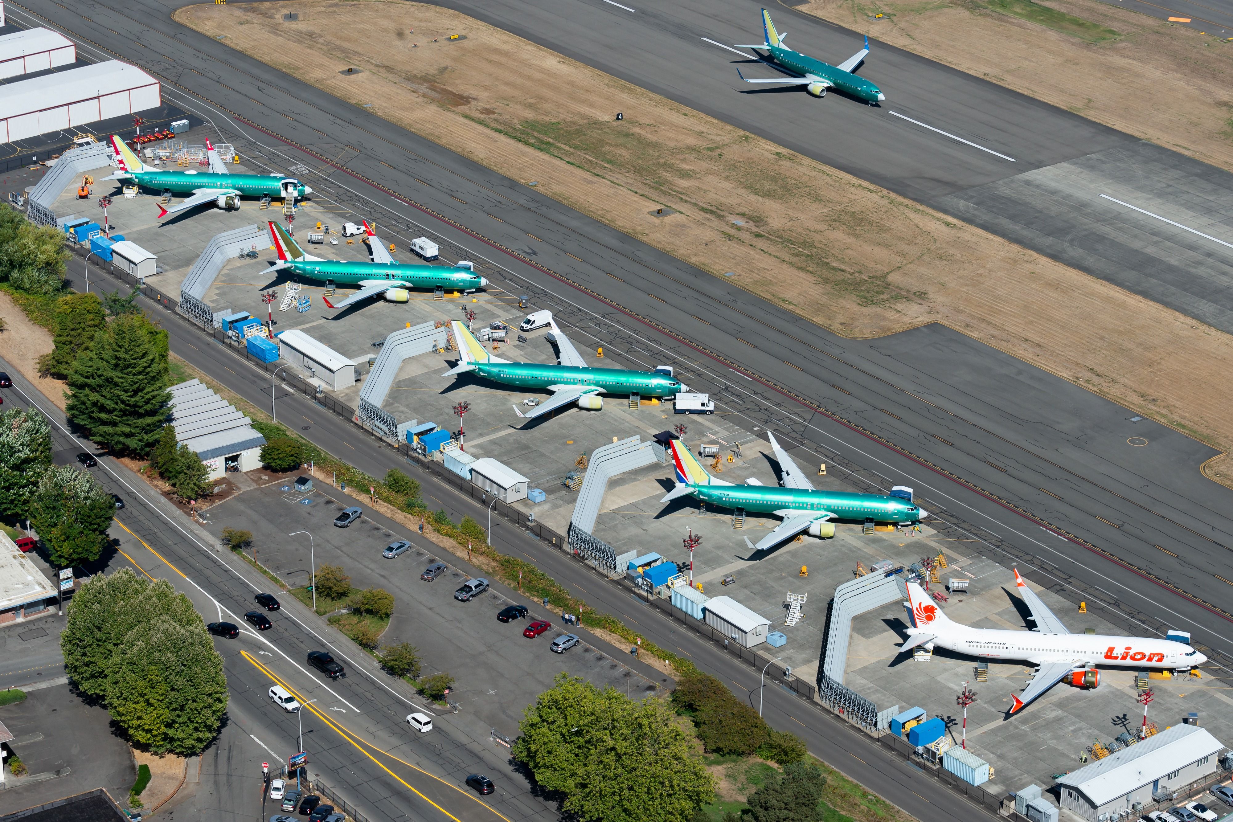 Boeing 737 MAX aircraft in Renton shutterstock_1518781016