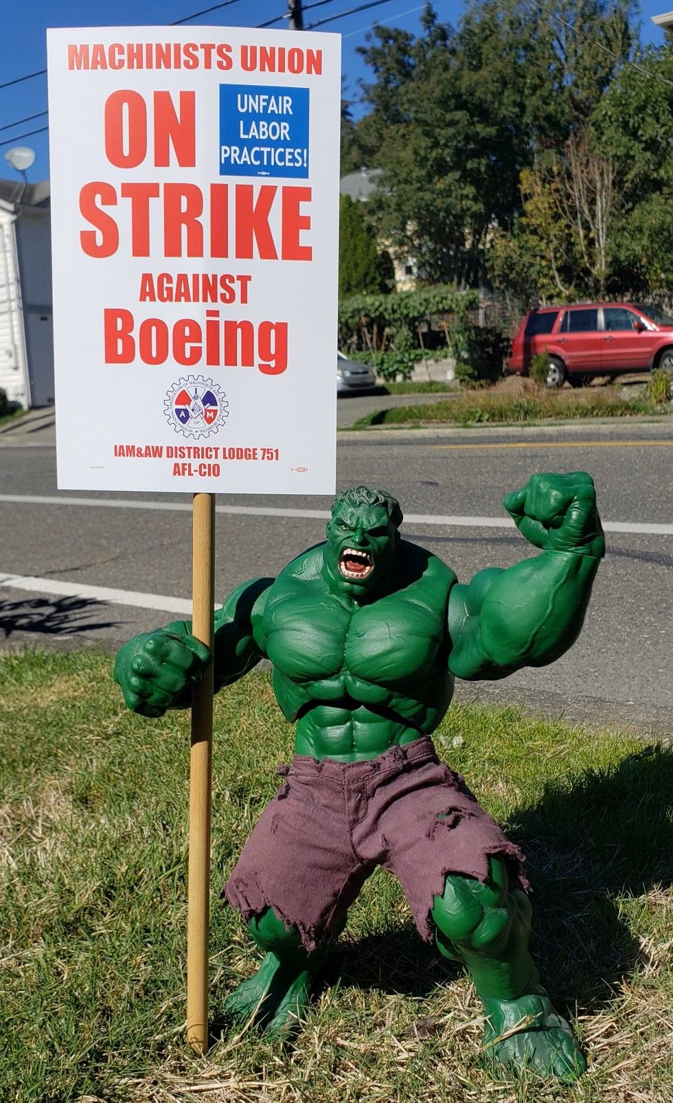 Striking Boeing unions poster