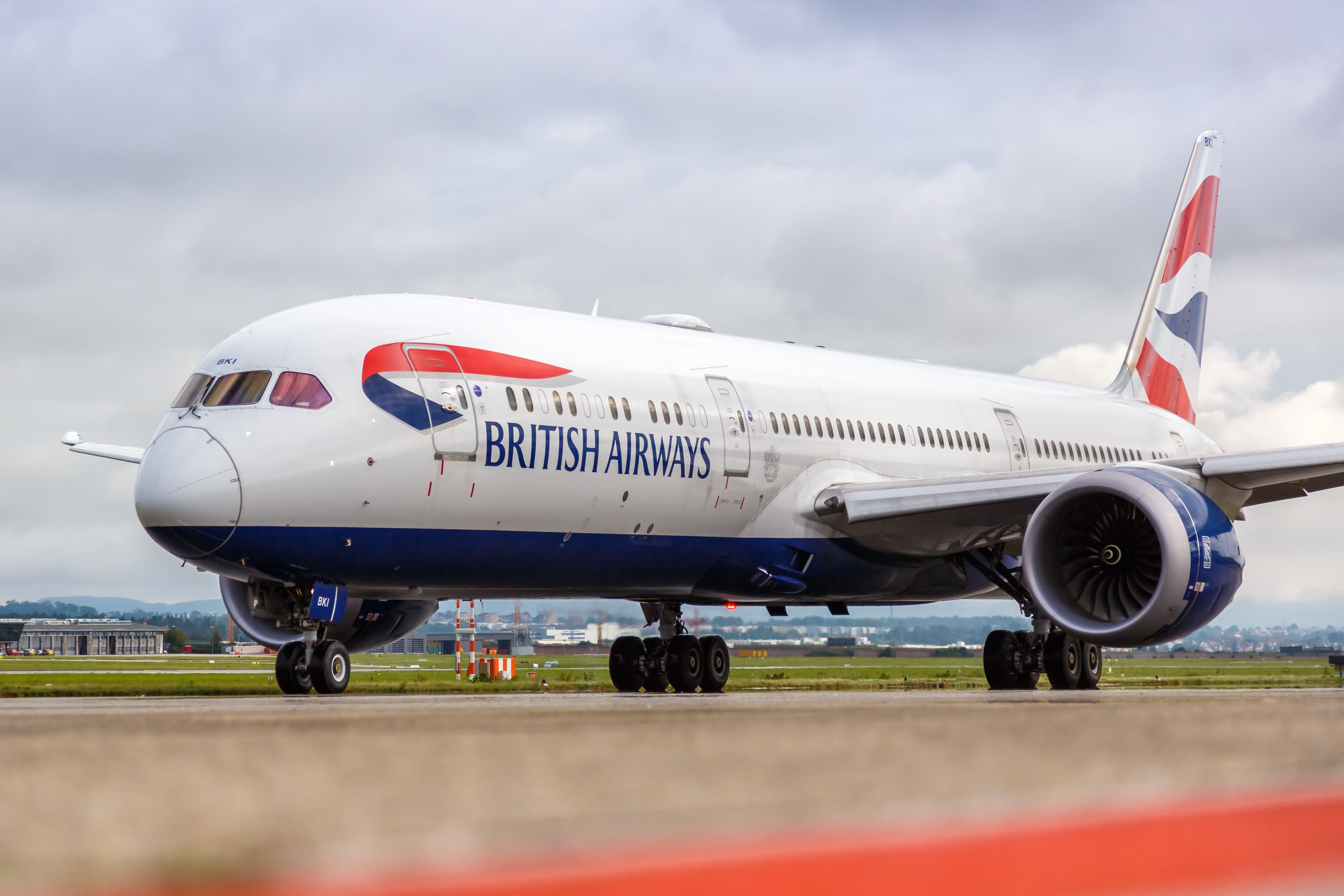 British Airways Boeing 787-9 at Stuttgart Airport STR shutterstock_2093772274