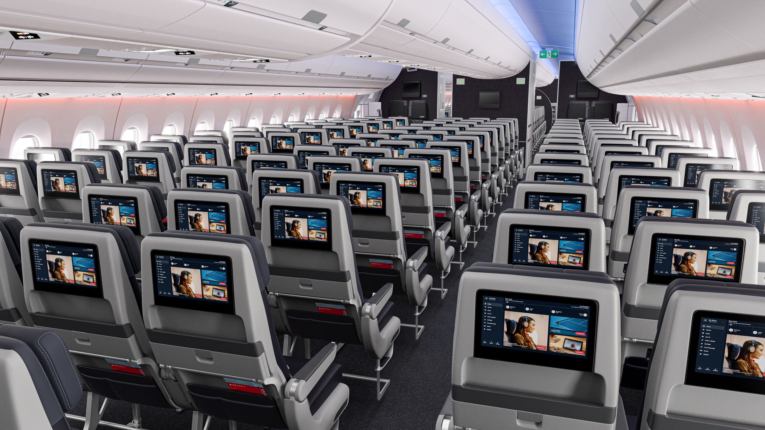 Delta Cabin Refresh A350 Main Cabin
