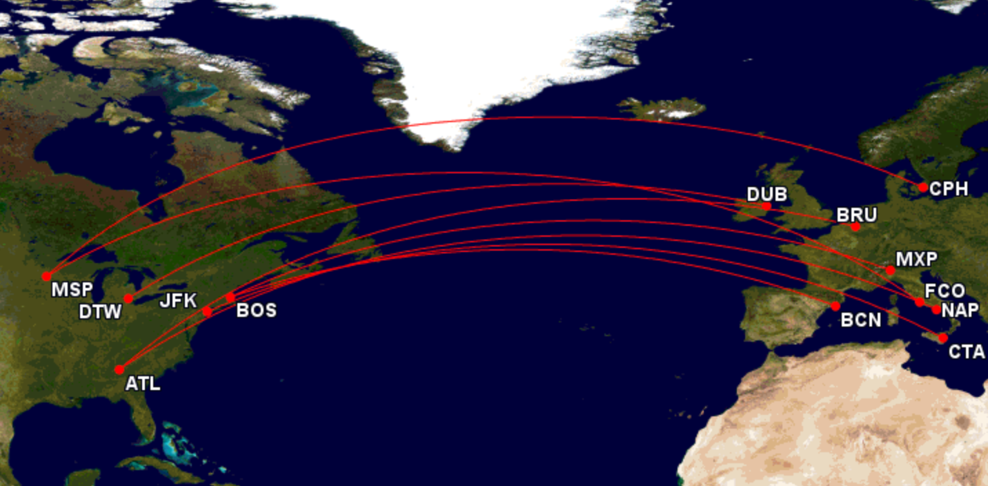 Delta Air Lines new routes to Europe in summer 2025