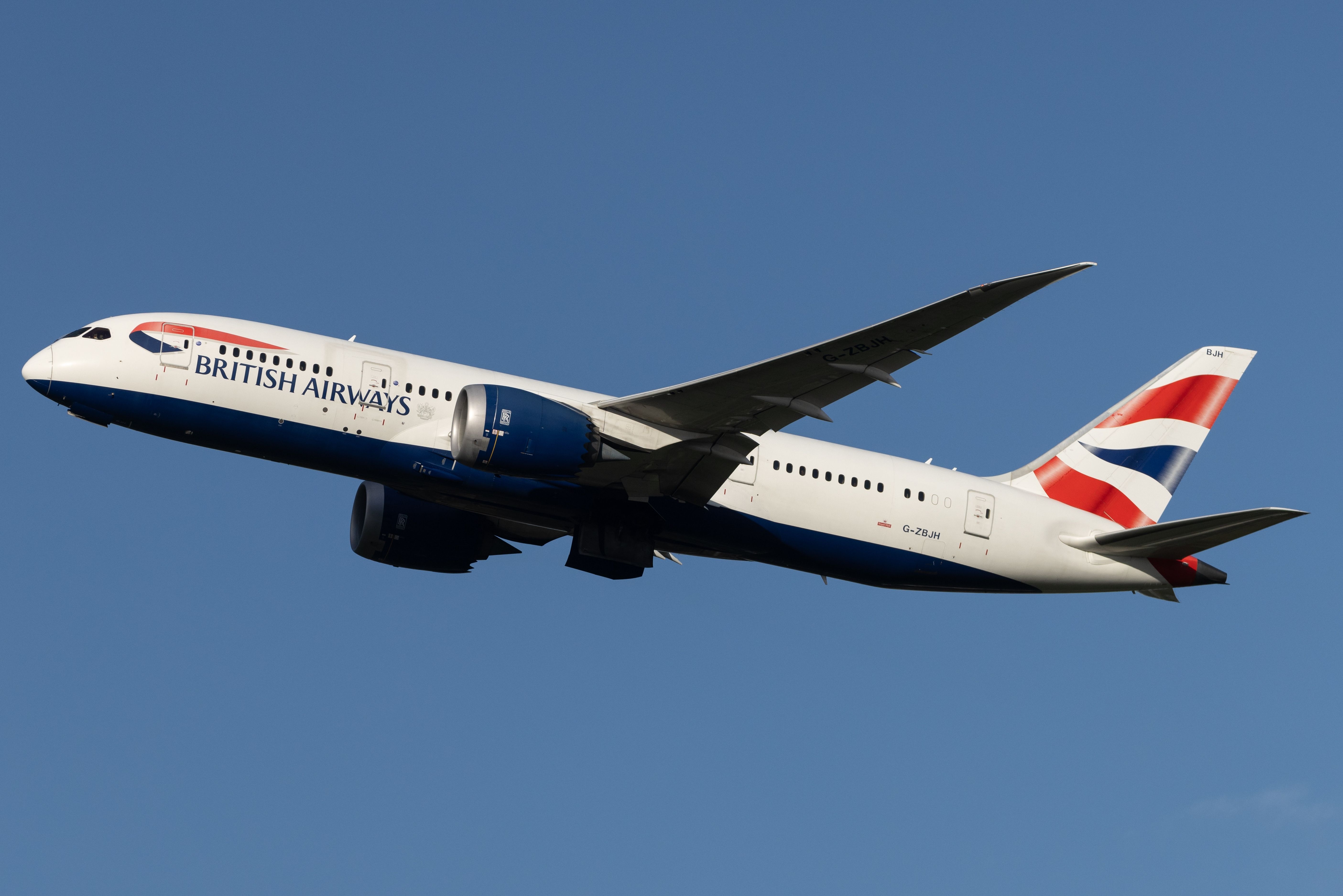 British Airways Boeing 787-8 departing London Heathrow Airport LHR shutterstock_2368771117