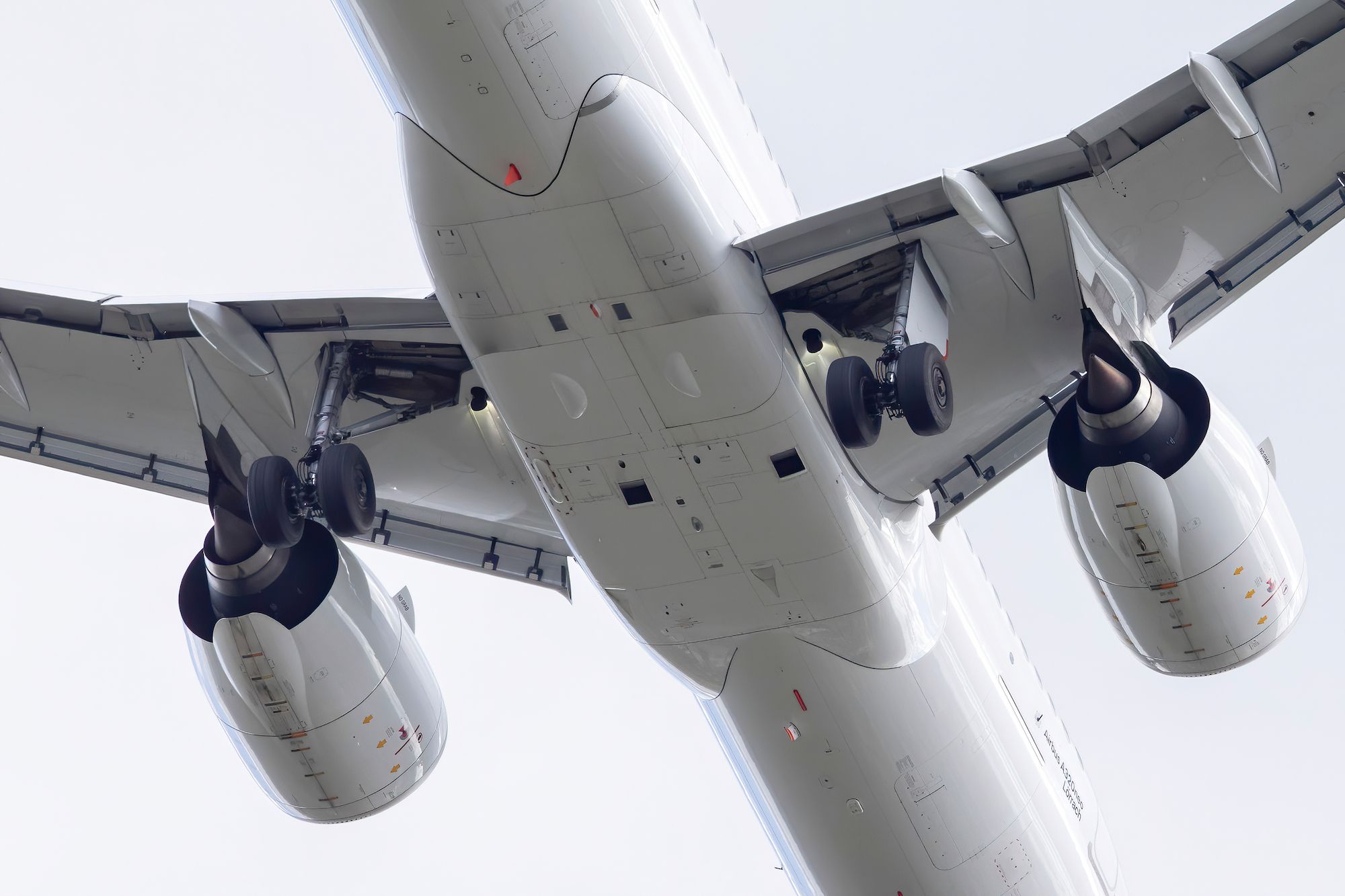 Lufthansa Airbus A320neo powered by the PW1100G engine landing at Vilnius Airport VNO
