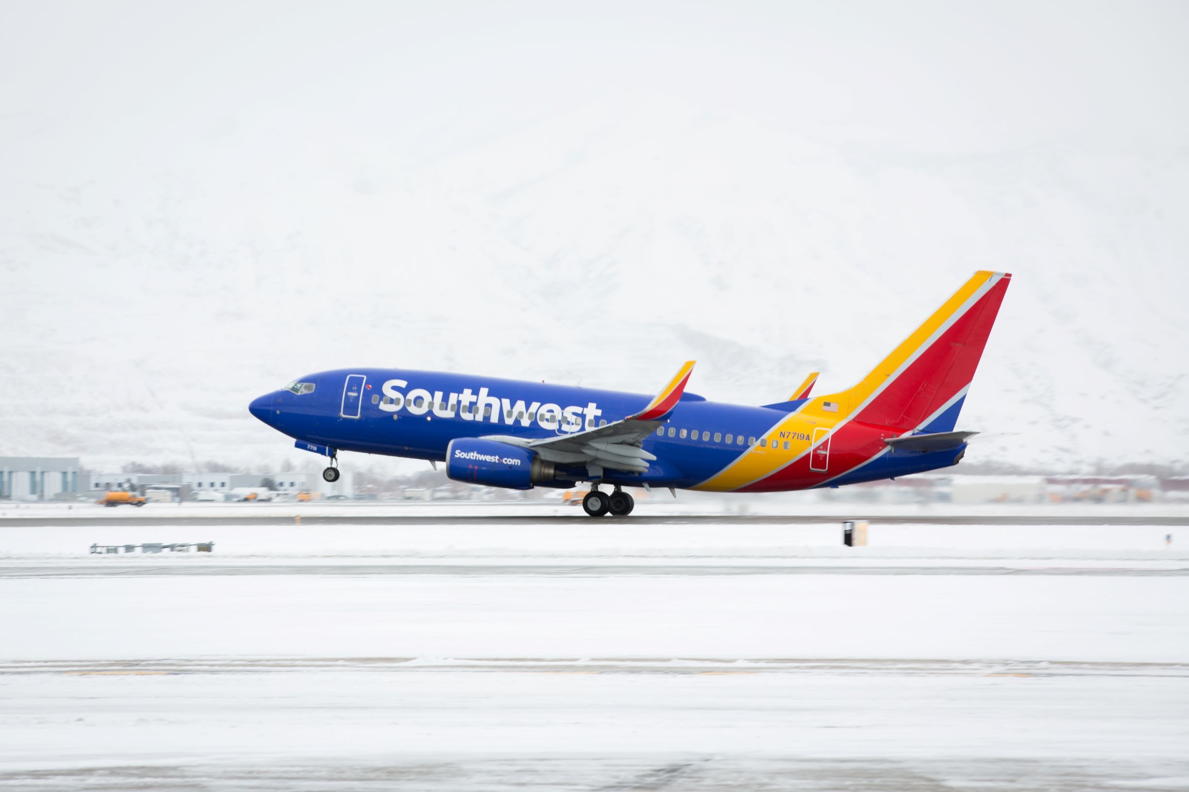 Southwest Airlines Boeing 737 In The Snow