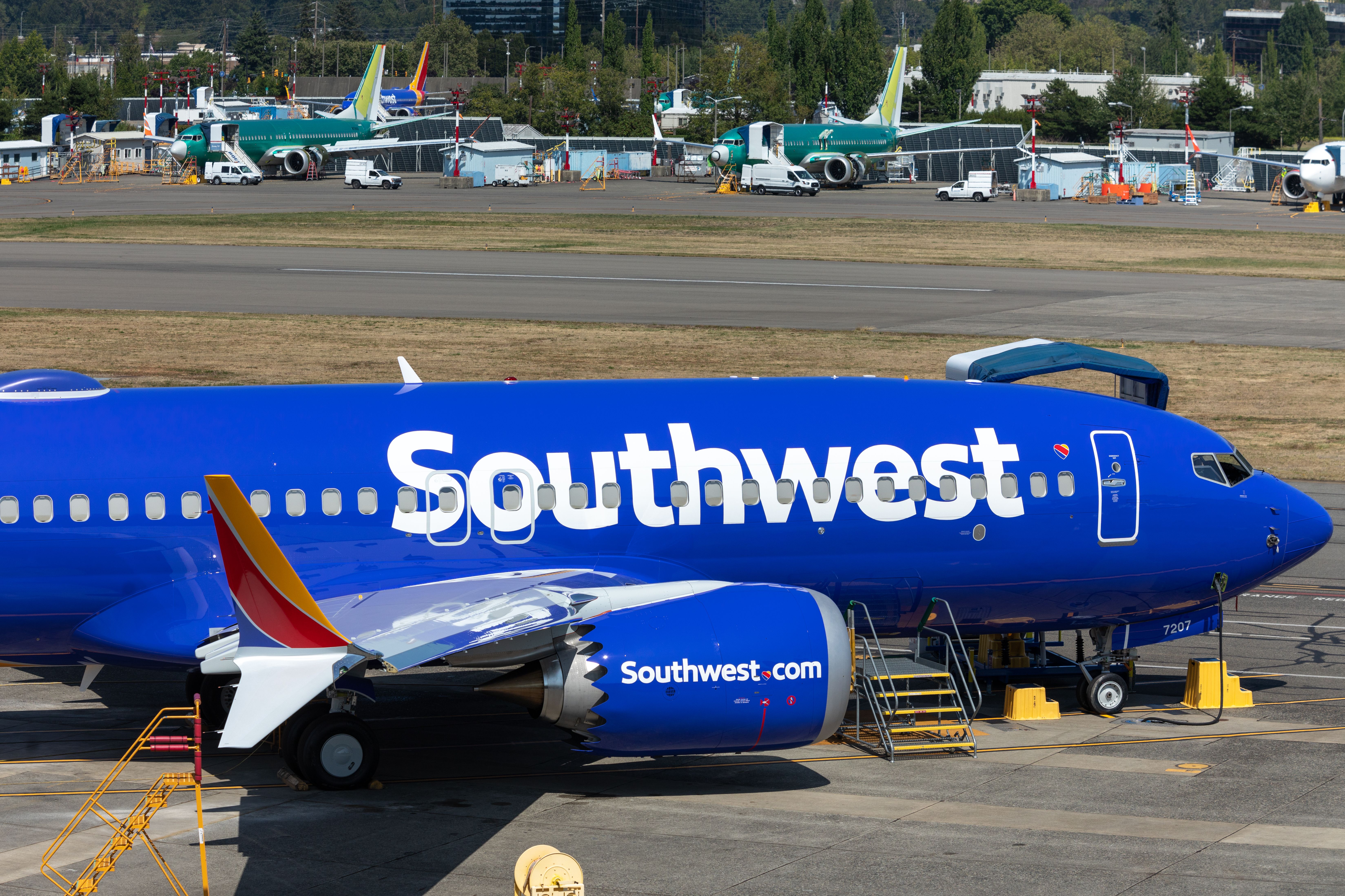 Southwest Airlines Boeing 737 MAX 8 finalized in Renton, Washington shutterstock_1467931619