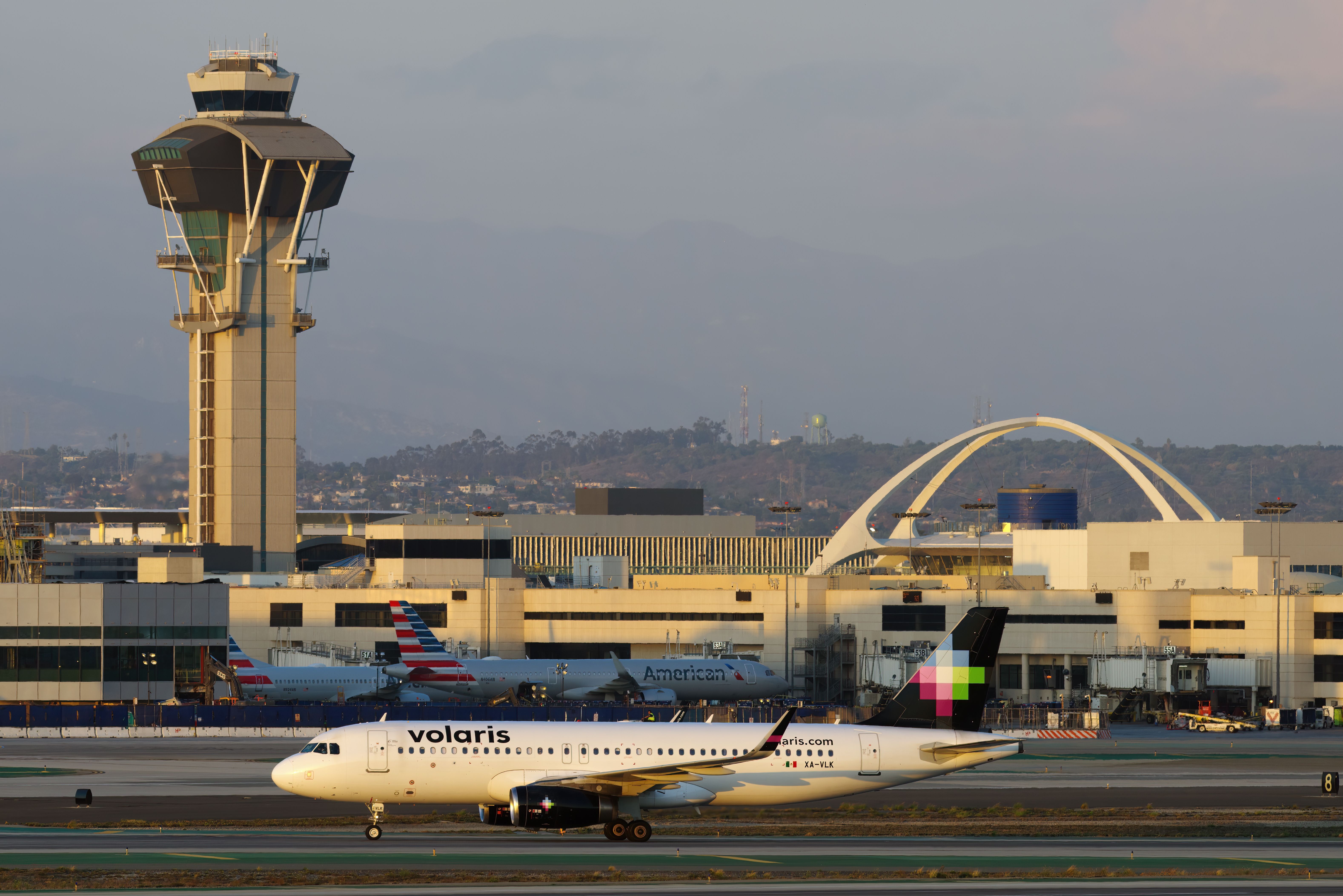 Volaris Airbus A320 Taxiing In Los Angeles