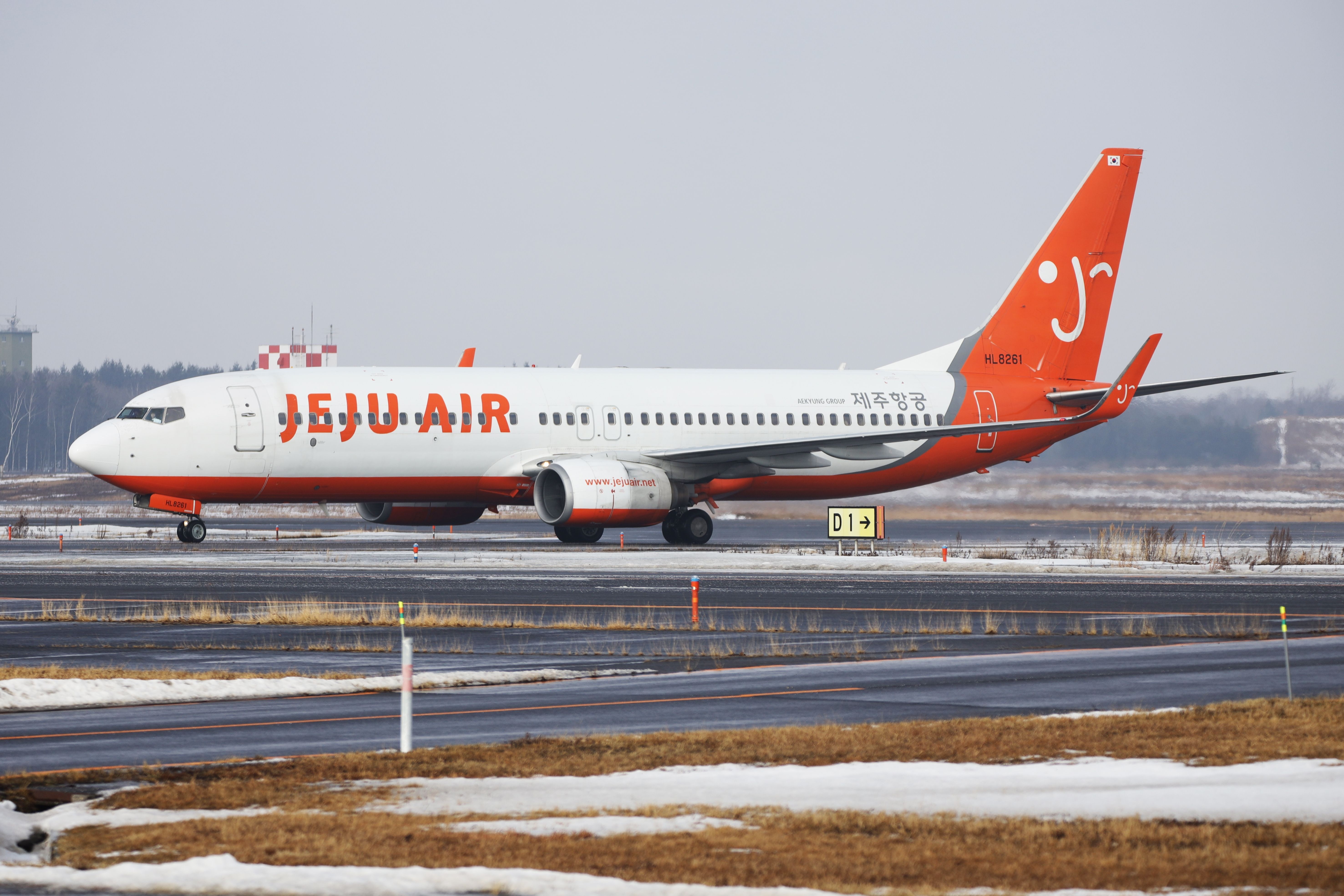 Jeju Air Boeing 737-800 taxiing in Japan shutterstock_2485421021