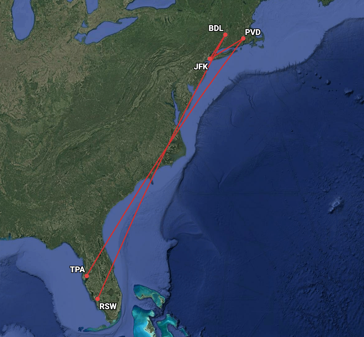 New JetBlue routes from Providence and Hartford