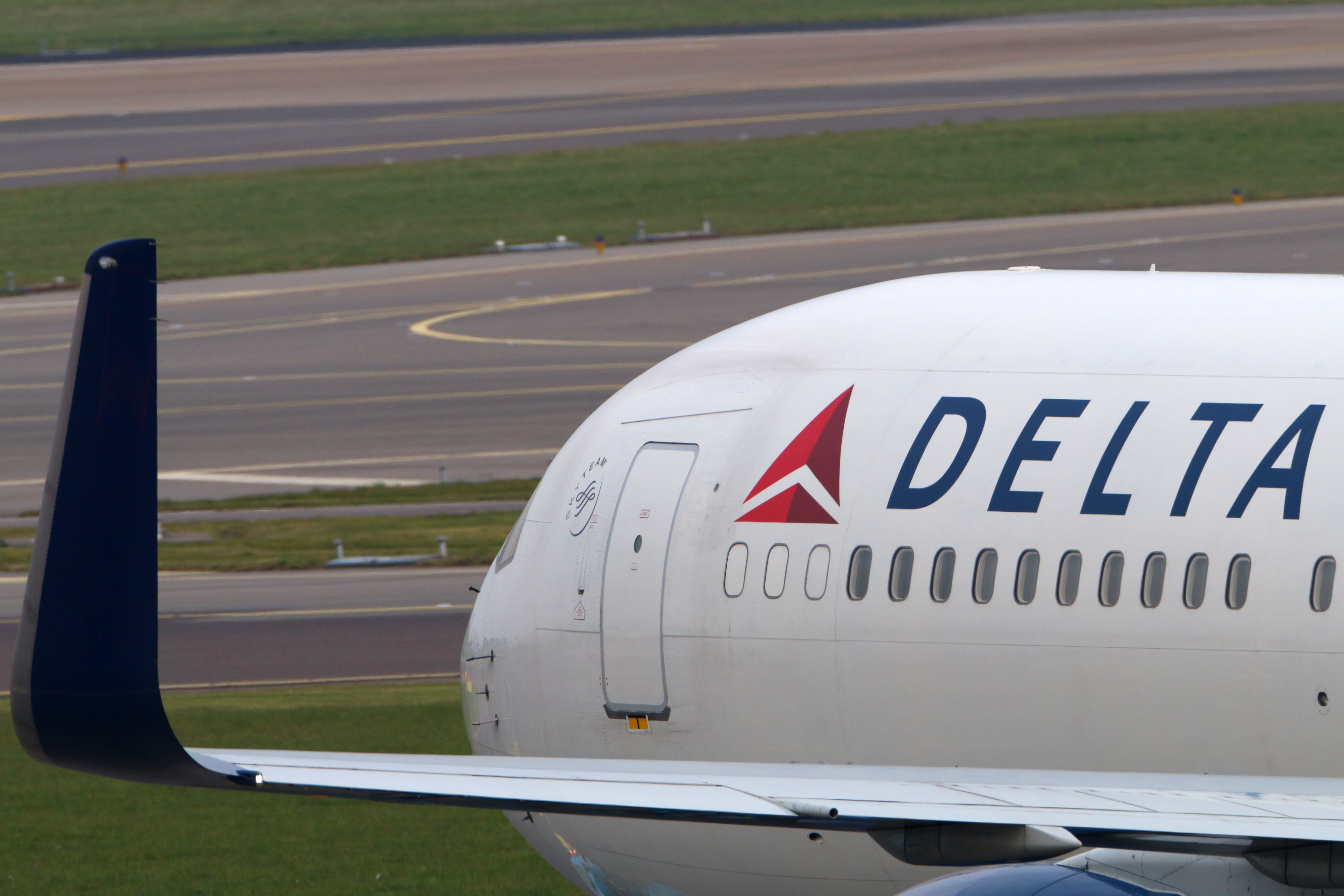 Delta Air Lines Boeing 767 taxiing at Amsterdam Schiphol Airport AMS