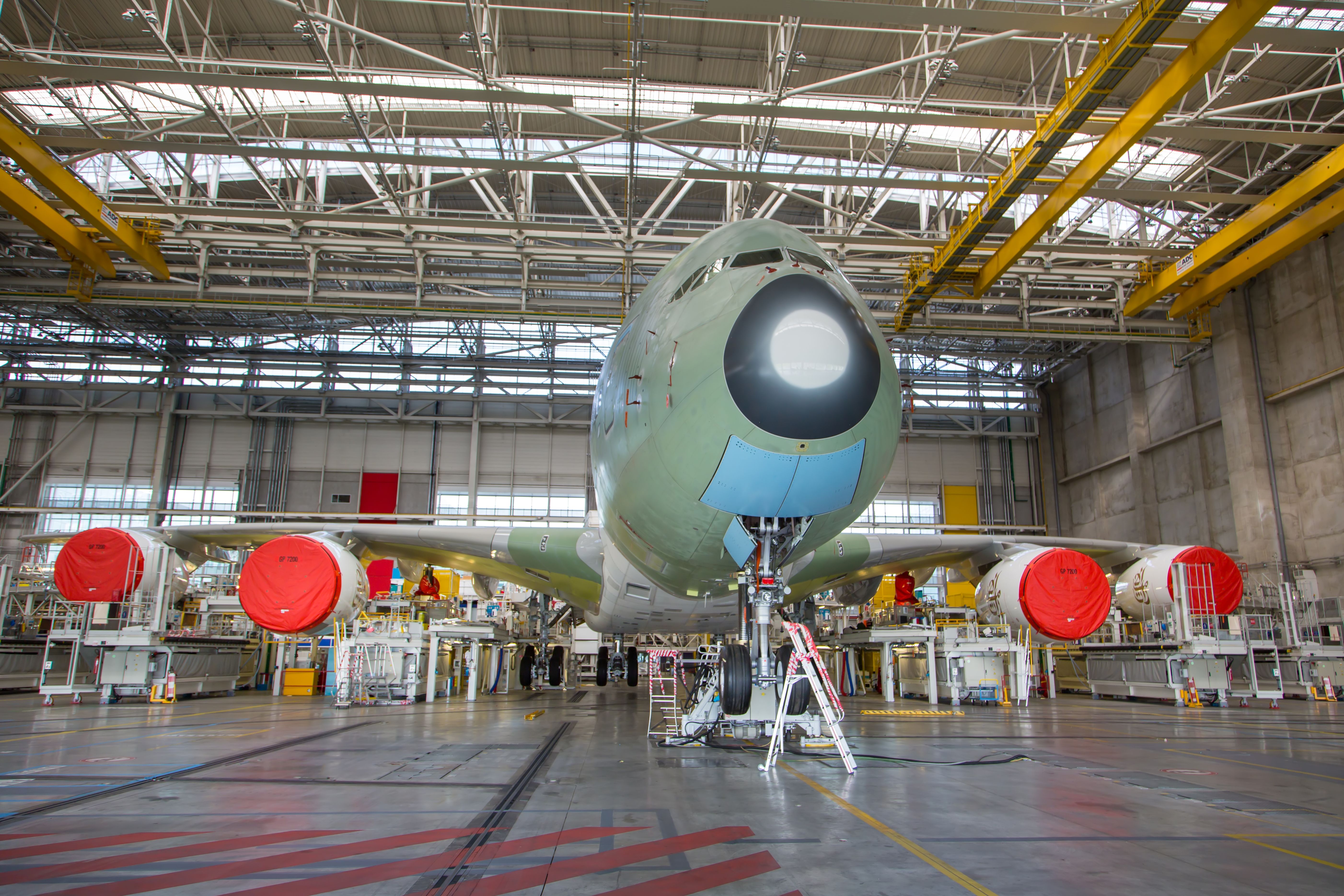 Airbus A380 assembly in Toulouse, France shutterstock_2120270471