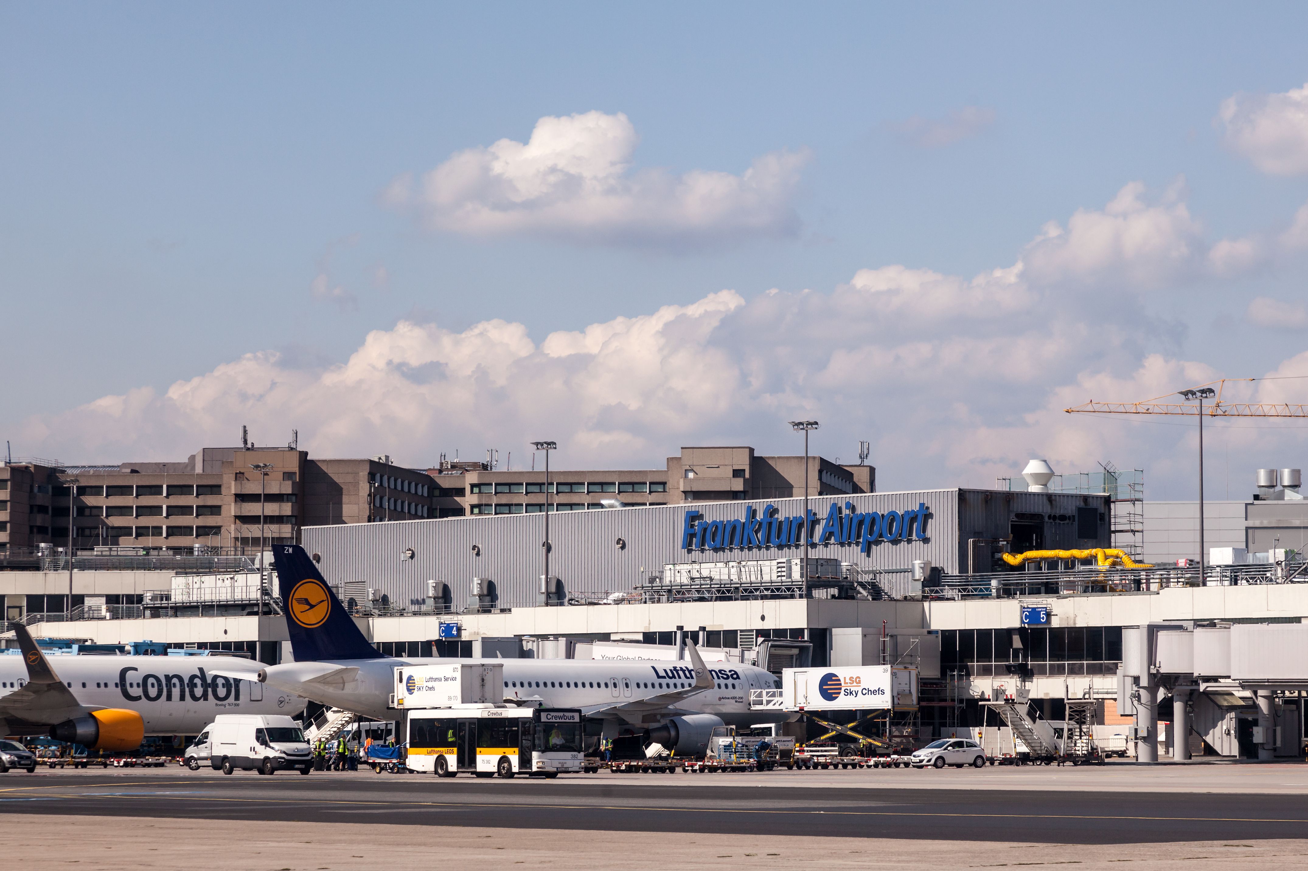 Condor and Lufthansa aircraft at Frankfurt Airport FRA shutterstock_317213873