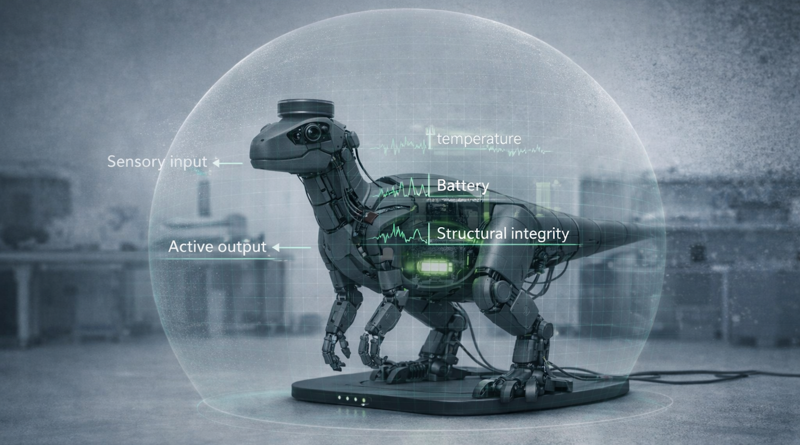 ChatGPT generated image of the Markov blanket surrounding Plastic Dinosaur