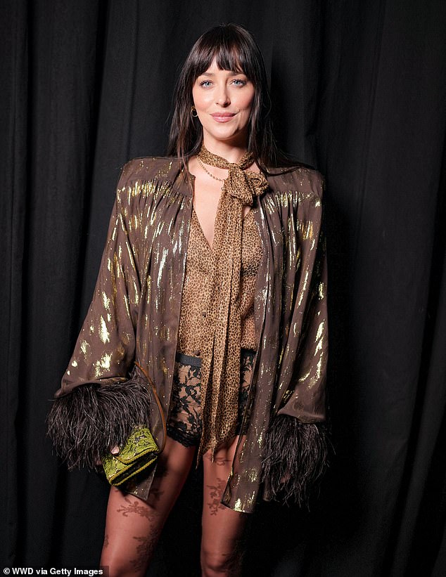 Dakota Johnson pictured at the Valetino fashion show in Paris, France, on January 28, 2026