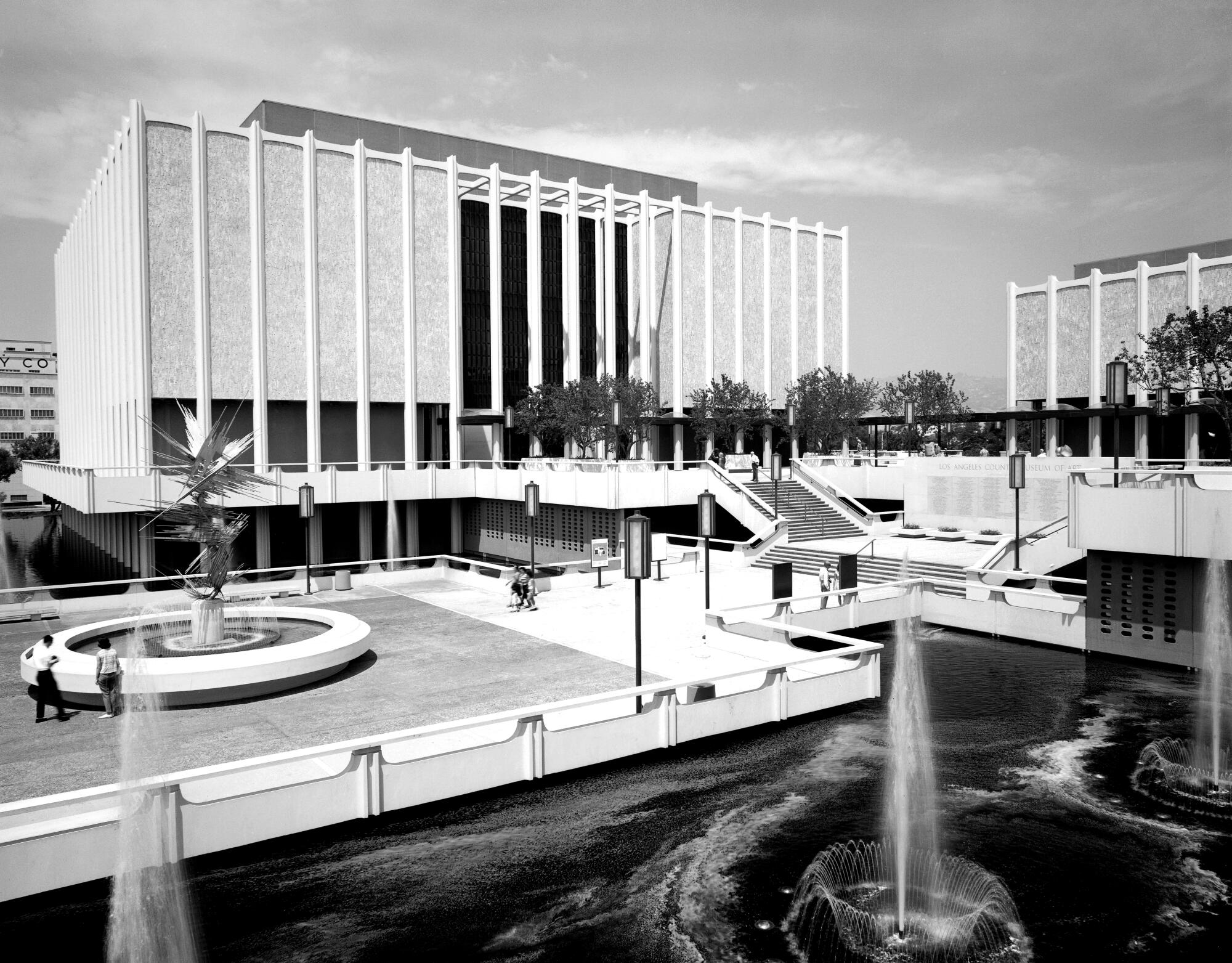 A drone view of LACMA's new David Geffen Galleries.