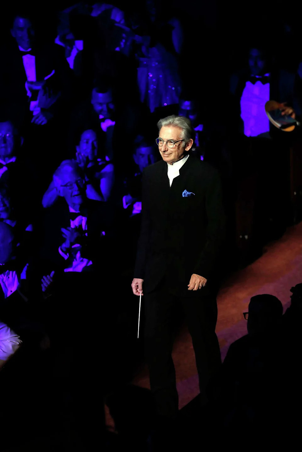 Michael Tilson Thomas is introduced at 2019 San Francisco Symphony Opening Night Gala at Davies Symphony Hall on Sept. 4, 2019. (Scott Strazzante/S.F. Chronicle)