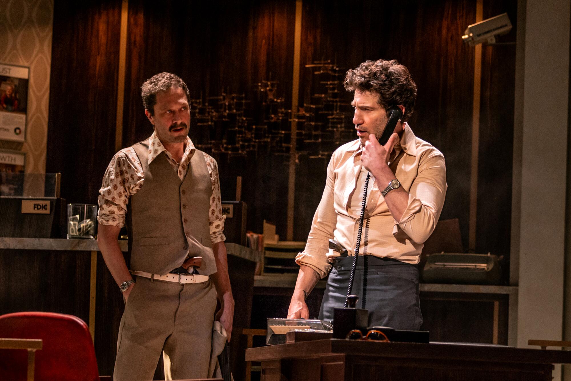 Ebon Moss-Bachrach, left as Sal, and Jon Bernthal as Sonny in "Dog Day Afternoon."