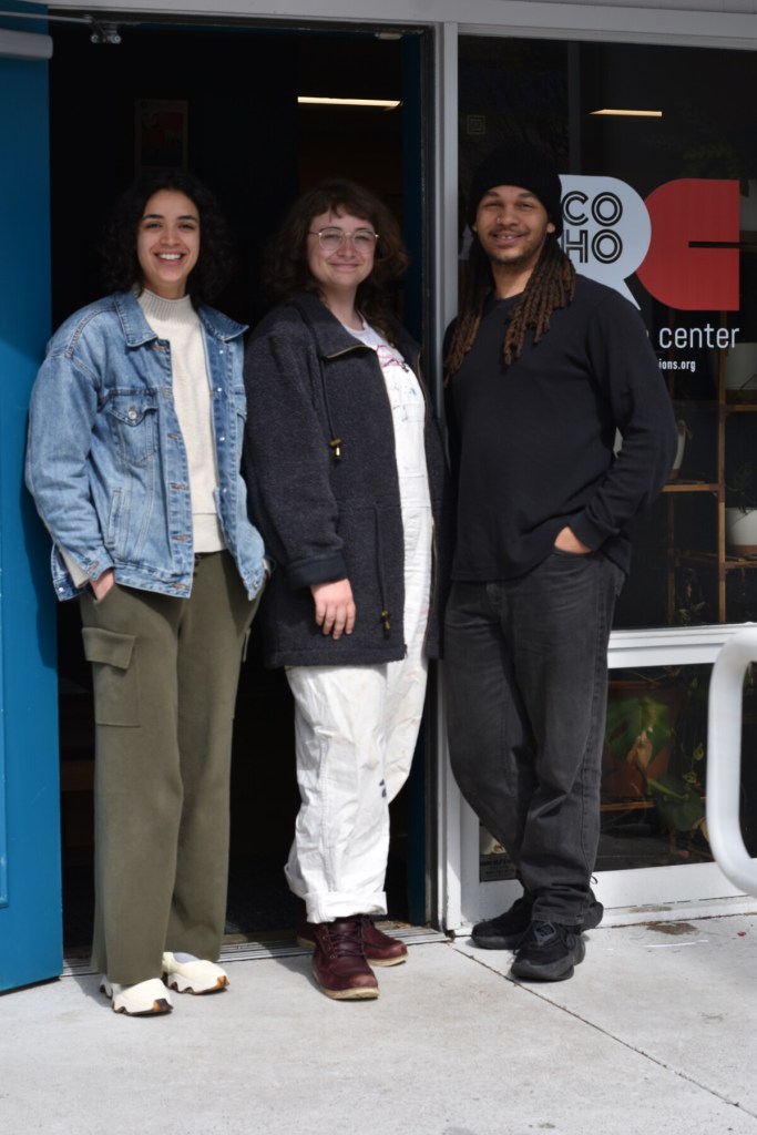 Keeping CoHo running: Olivia Matthews, Morgan Clark-Gaynor, Phil Johnson. Photo: Piper Tuor
