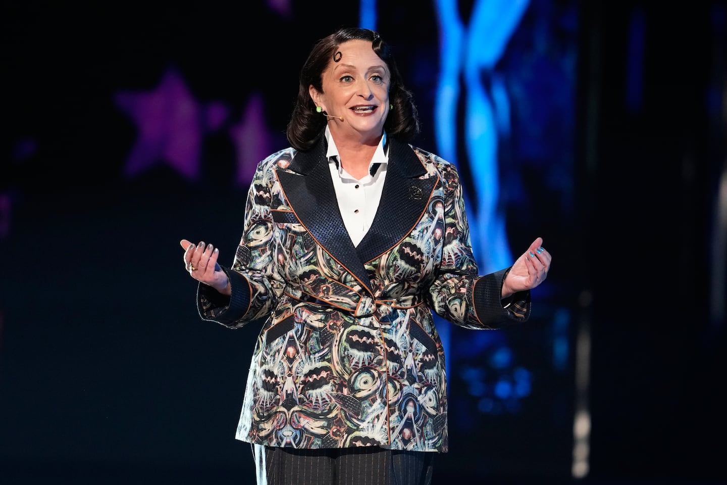 Rachel Dratch introduces a performance from "Richard O'Brien's The Rocky Horror Show" during the 79th Tony Awards on Sunday, June 7, 2026, at Radio City Music Hall in New York. (Photo by Charles Sykes/Invision/AP)