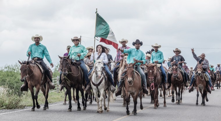 Image: A cabalgada, Spanish for cavalcade, during the Dia de los Negros or Juneteenth celebration in the village of Nacimiento de los Negros, Mexico, in 2015.