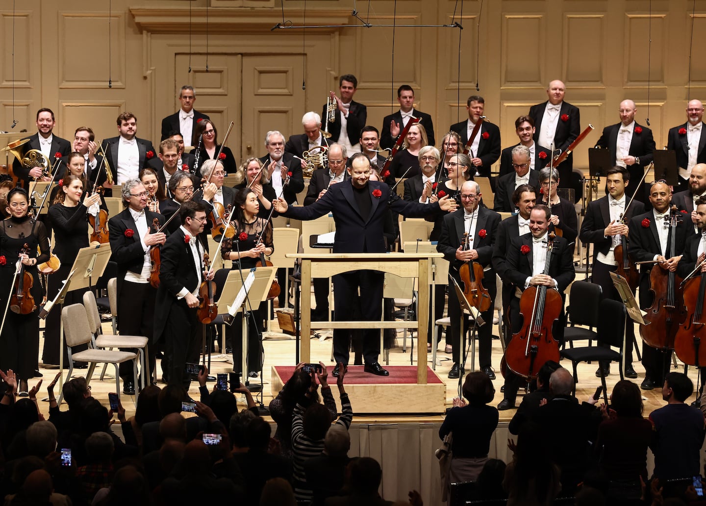 Music director Andris Nelsons and the Boston Symphony Orchestra at Symphony Hall, two weeks after news that the BSO and its conductor would part ways.