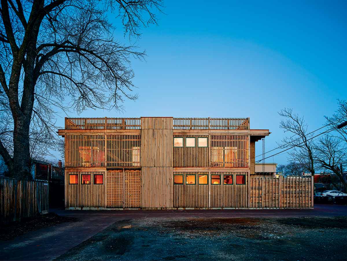 BLDUS transforms disposable building materials into warm and elegant spaces.