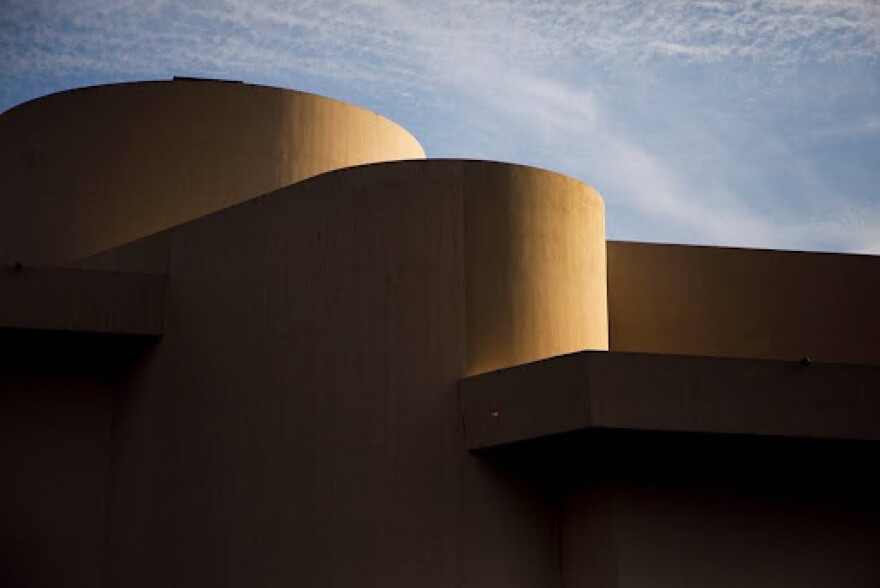 Sunlight falls on the Kalita Humphreys Theater on Tuesday, Nov. 7, 2017, in Dallas.