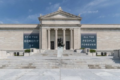 The south steps of the Cleveland Museum of Art.