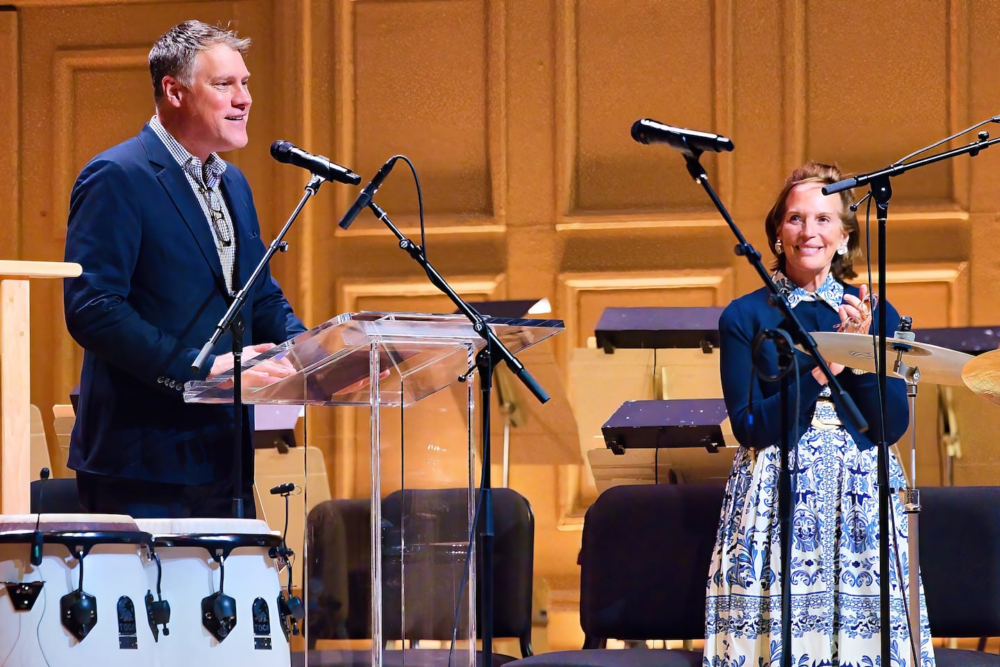 Chad Smith, with BSO board chair, Barbara Hostetter.