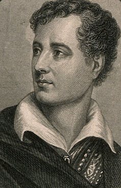 Black and white etching of a man in 19th century suit jacket attire.
