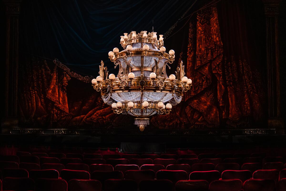 Giselle, the chandelier set piece that travels with the North American tour of "Phantom of the Opera."