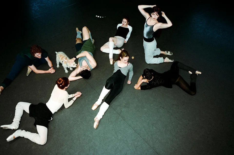 From left to right: Theo Swank, Paige Wilkey, Boo, Nick Sedano, Cleo Taneja, Natalia Burns, Chloe Oronoz and Abigail Gross