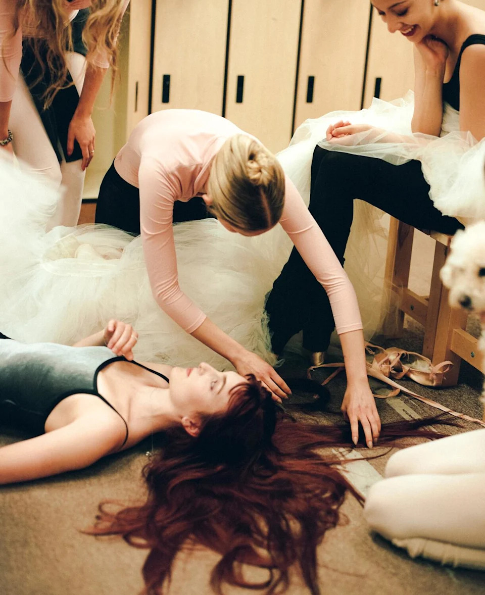 At the Los Angeles Ballet Center locker room