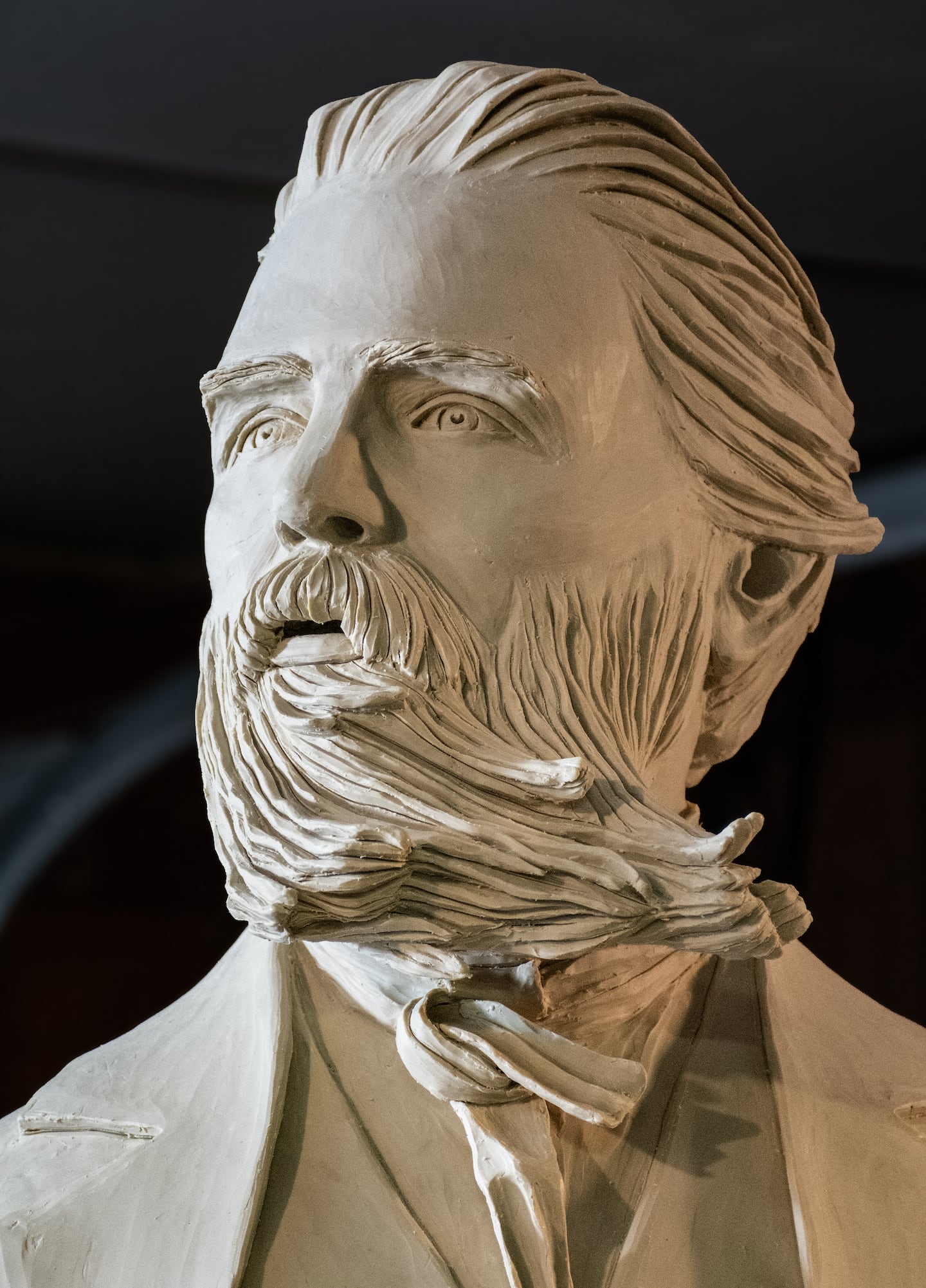 A statue of Herman Melville by Stefanie Rocknak. Really, this is his best side.
