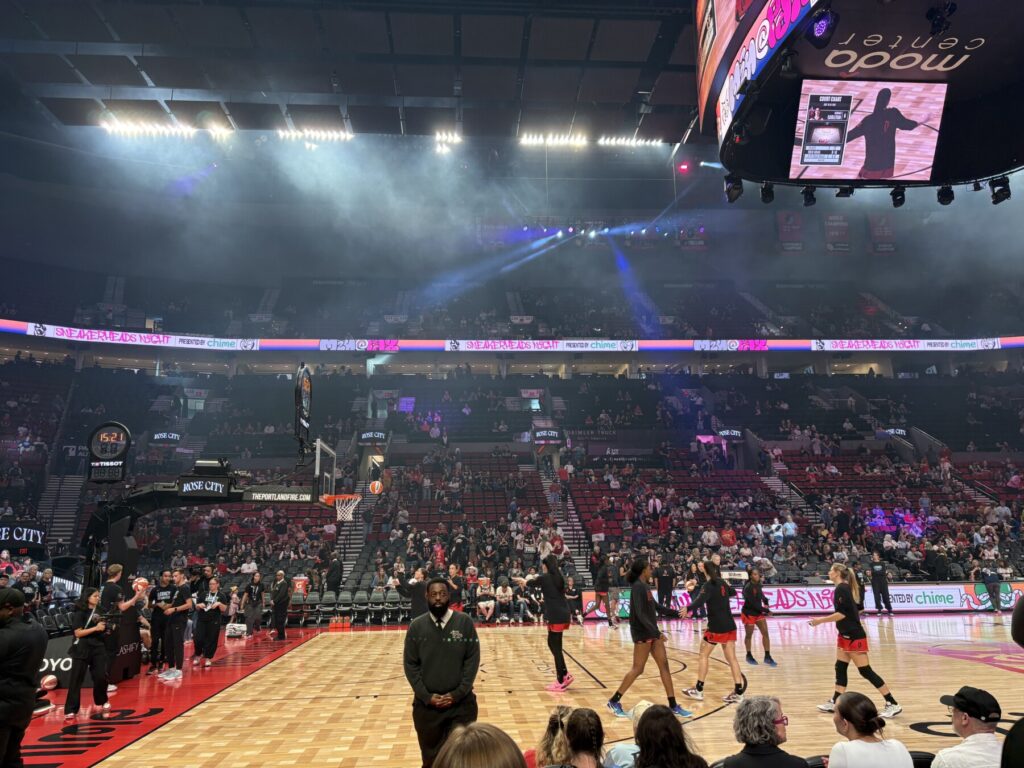 The WNBA Fire play at the Moda Center in Portland. This is their first season and fans are excited. Photo: Ellen Clarke