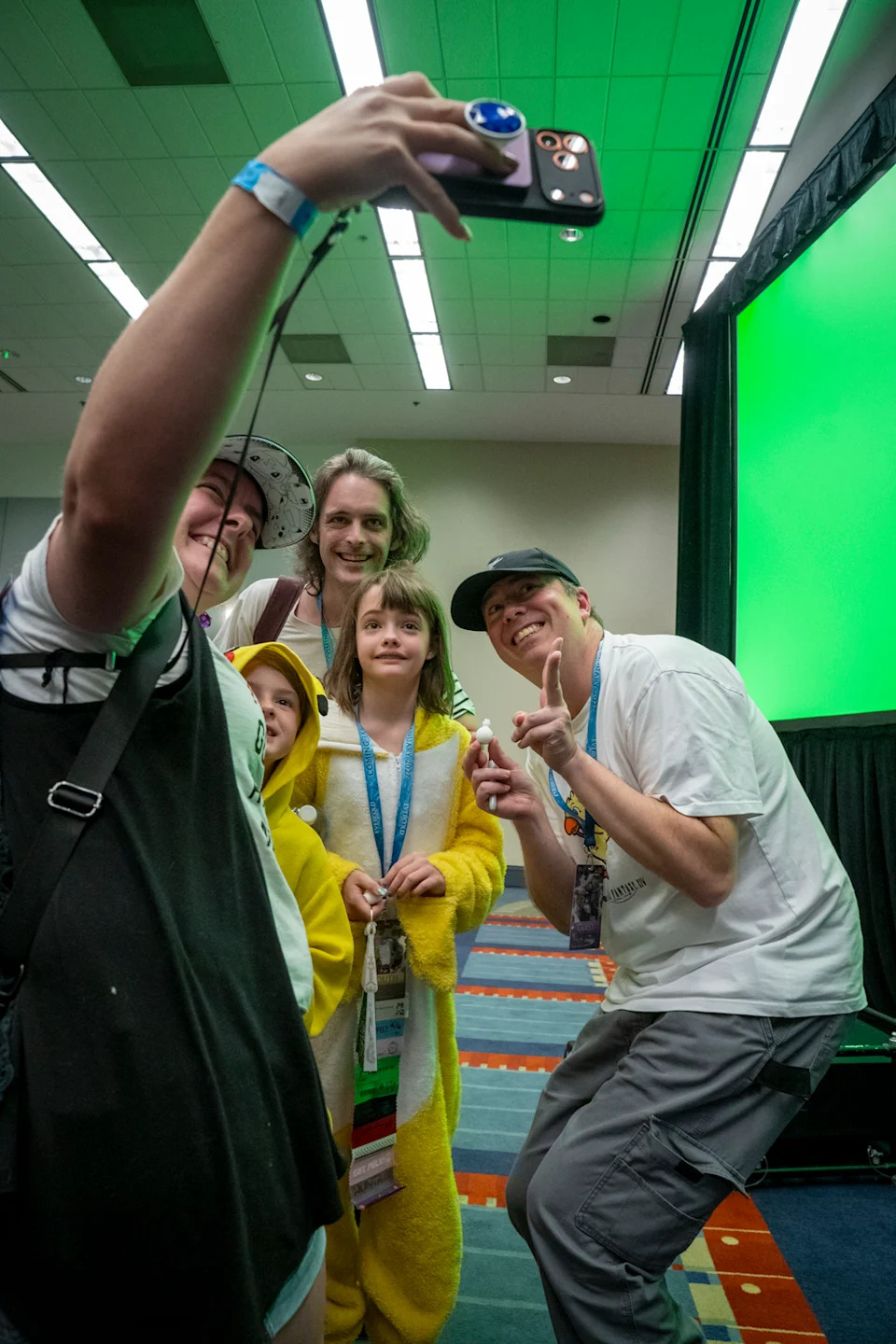 Fox takes photos with fans. - (Maxine Wallace/The Washington Post)