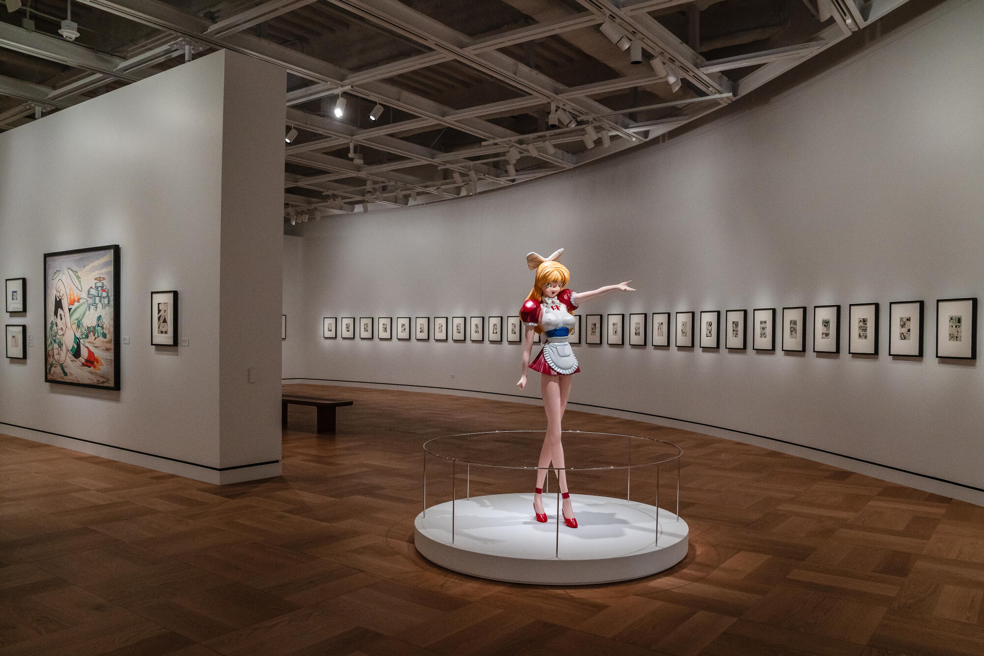 A manga collection at a museum.