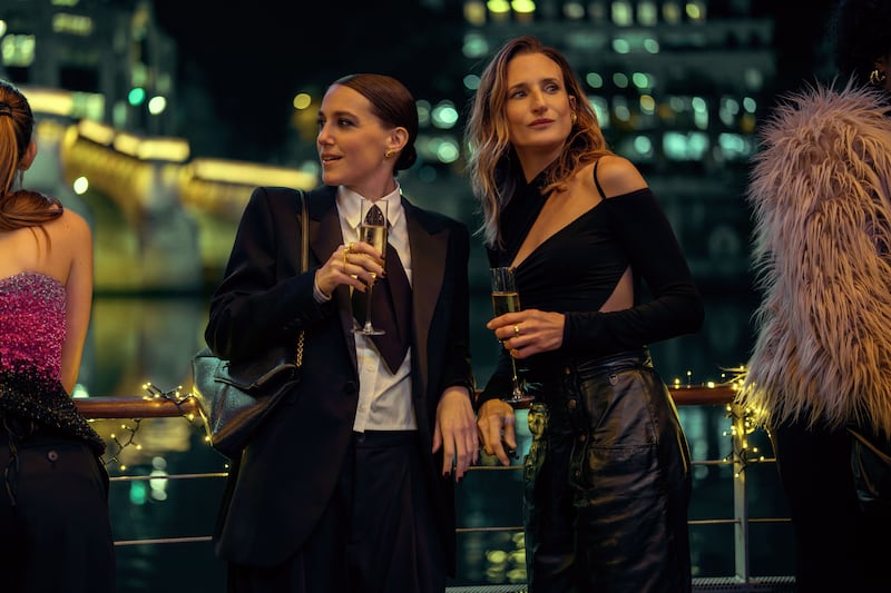 Call My Agent! The Movie: Fanny Sidney and Camille Cottin as Camille Valentini and Andréa Martel. Photograph: Christophe Brachet/Netflix