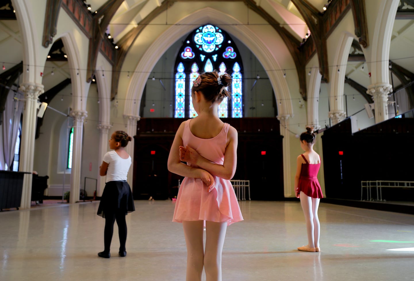 Dancers listened to instructions as children in the 6-7 age group auditioned for "The Nutcracker."