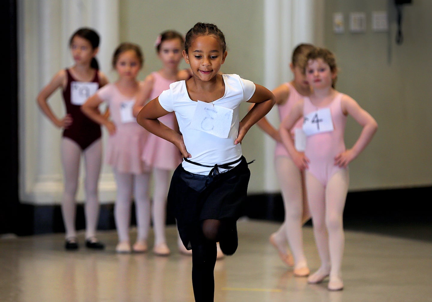 Khari Vallecilla danced as one of dozens of children who auditioned. Dozens of children auditioned in three different age groups: ages 6-7, 8-9, and 10-12 throughout the day.