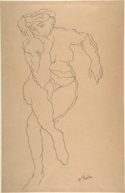 Anonymous, copy after a reproduction of a Rodin drawing, n.d.