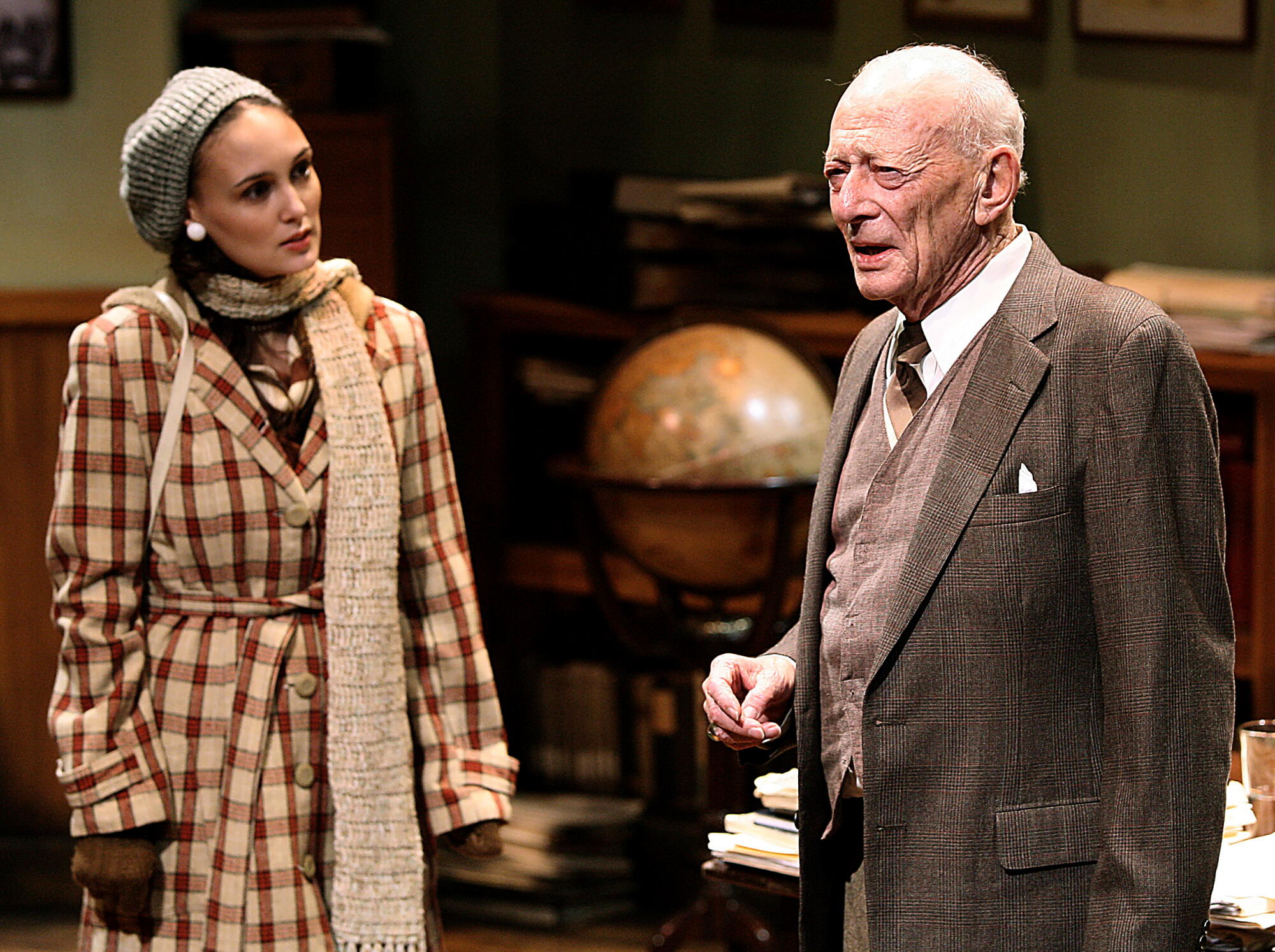 Rebecca Mozo and Alan Mandell star in the Colony Theatre Company's production of 'Trying'