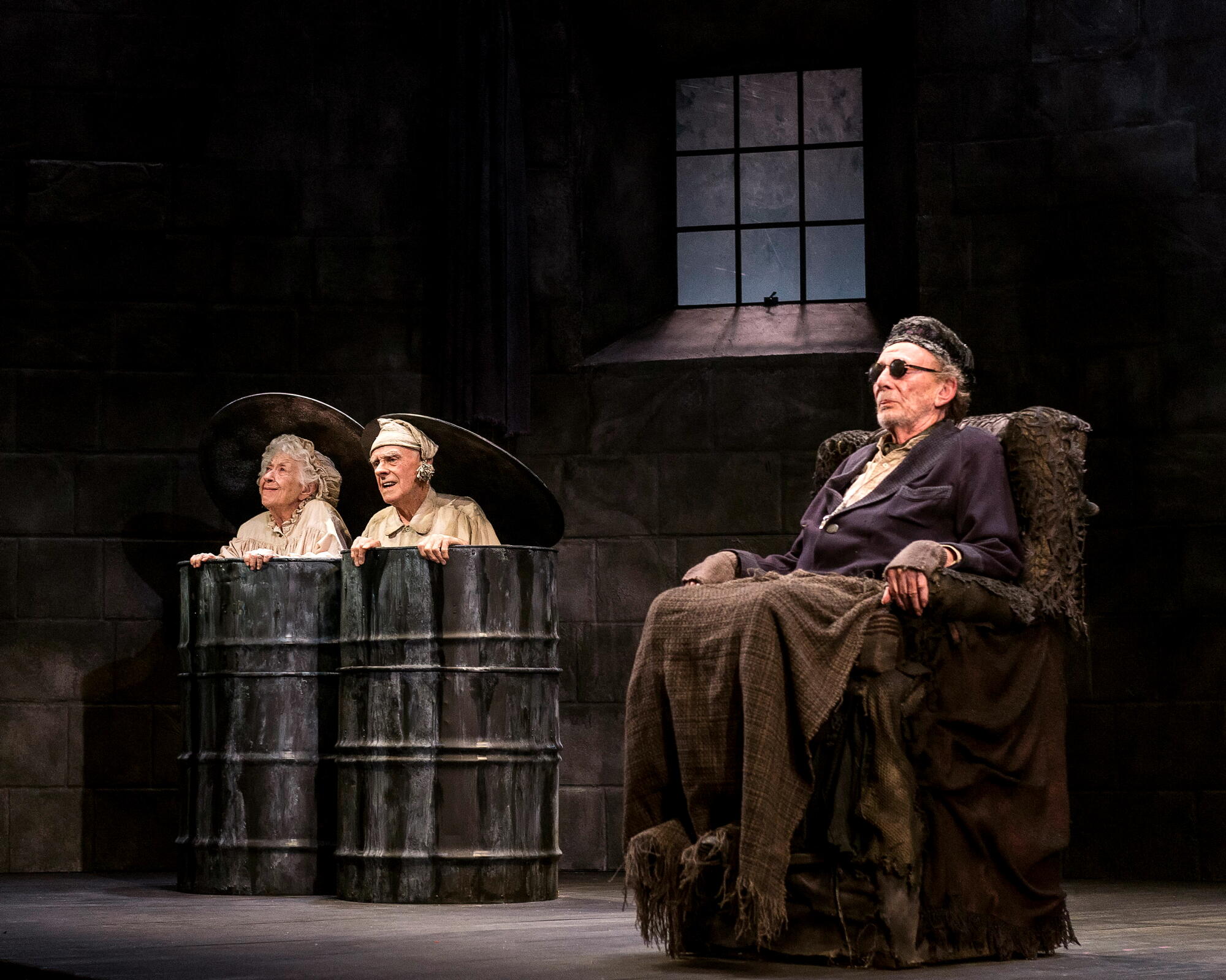 From left, Charlotte Rae, James Greene and Alan Mandell in 'Endgame'